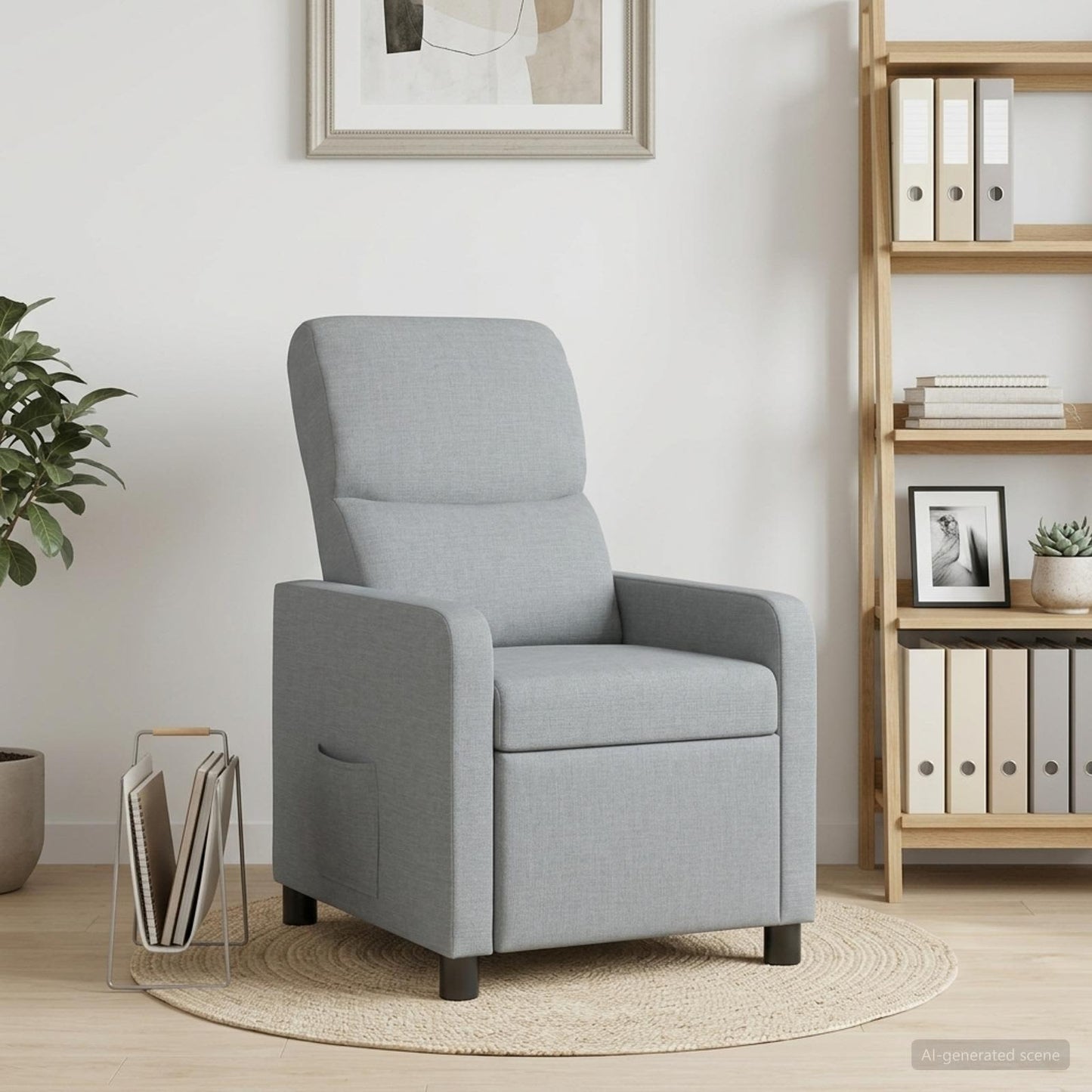 Recliner Lysegrå Stof