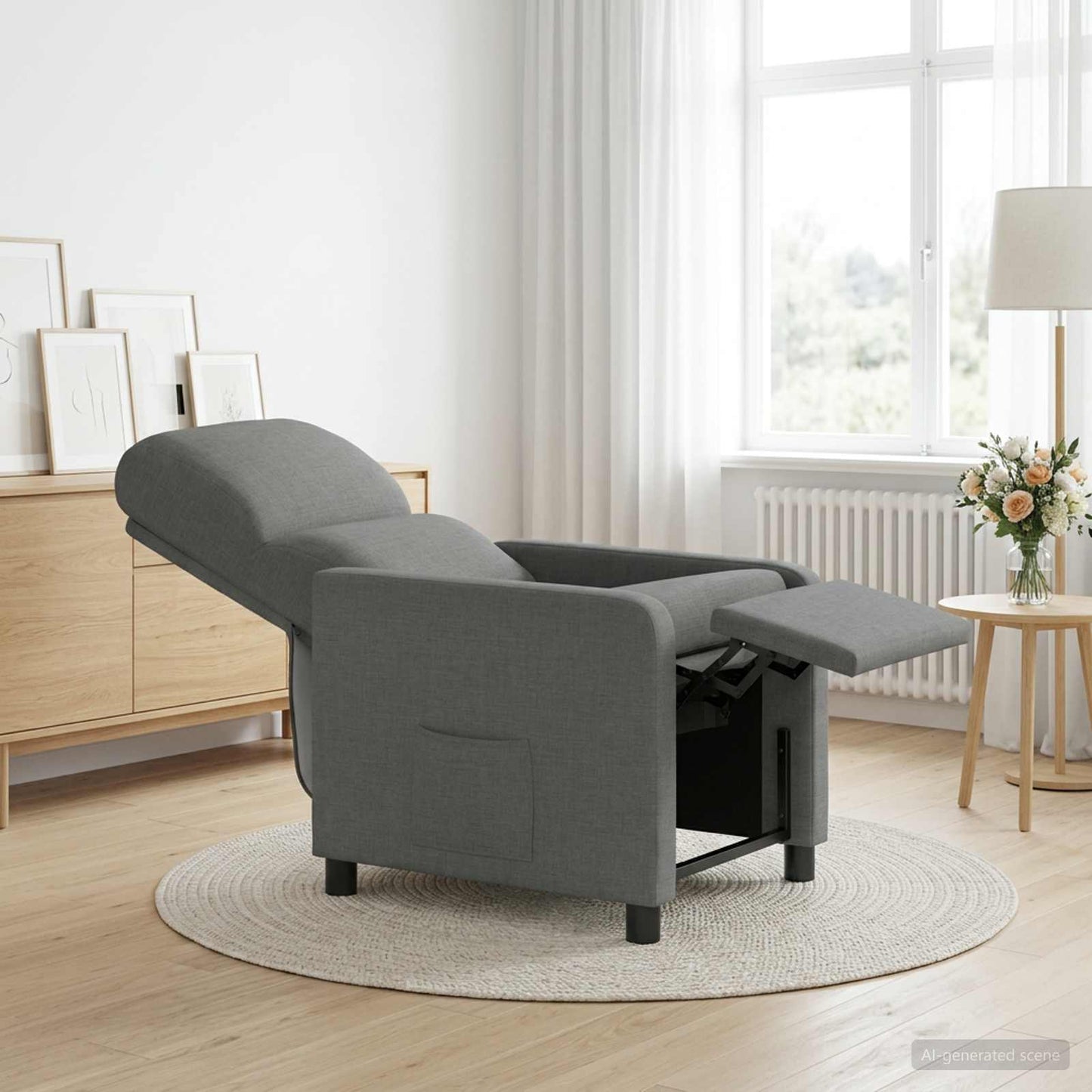 Recliner Mørkegrå Stof