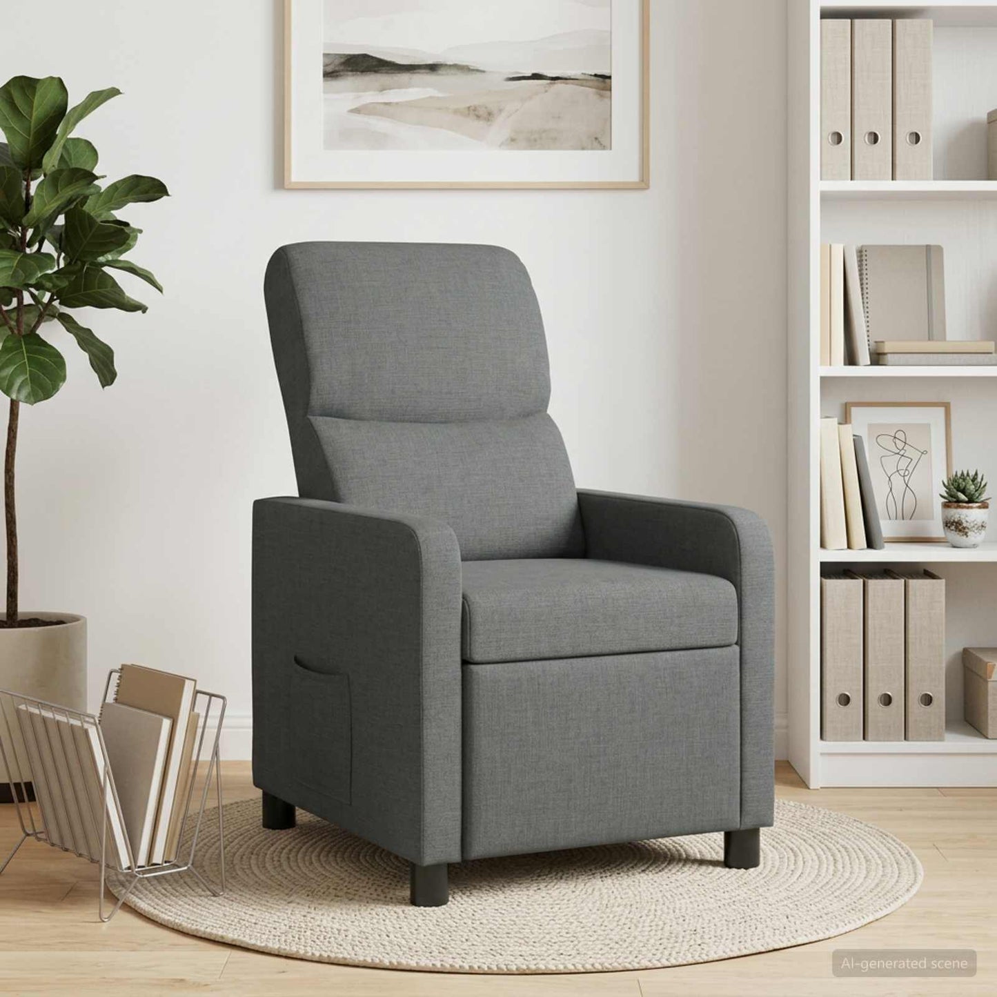 Recliner Mørkegrå Stof