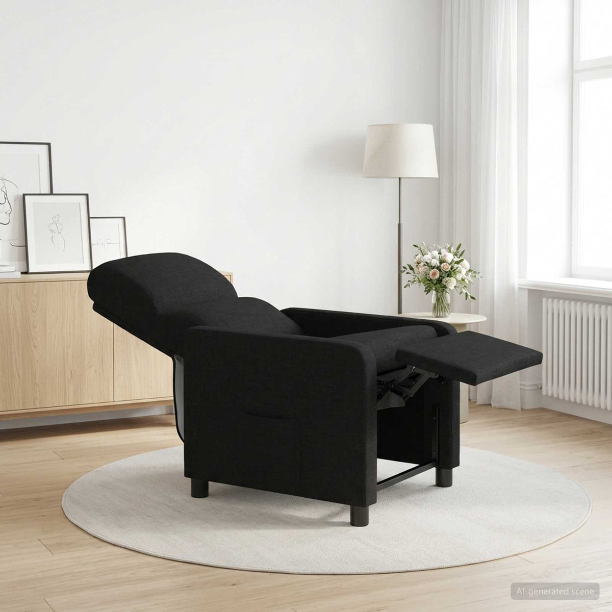 Recliner Sort Stof
