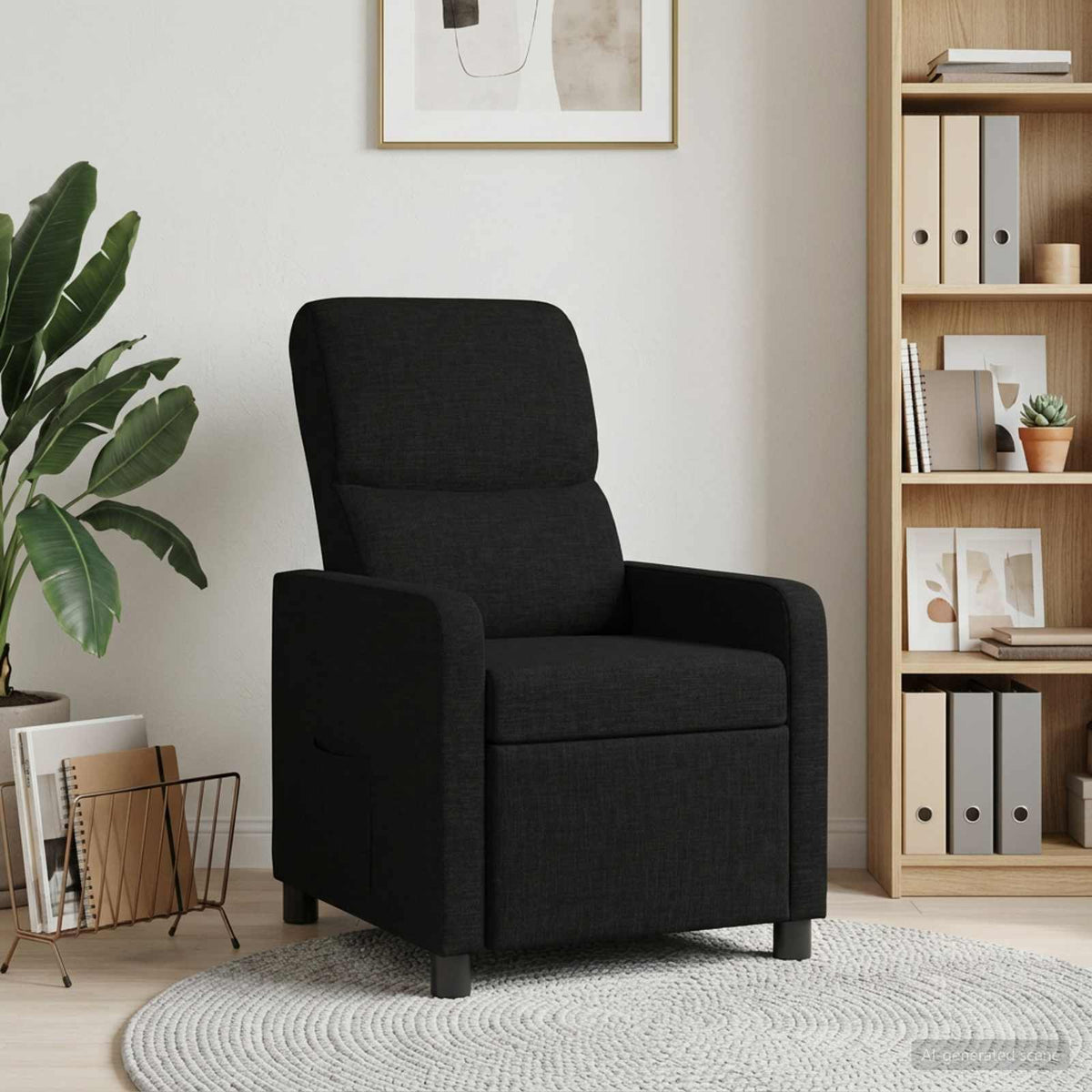 Recliner Sort Stof
