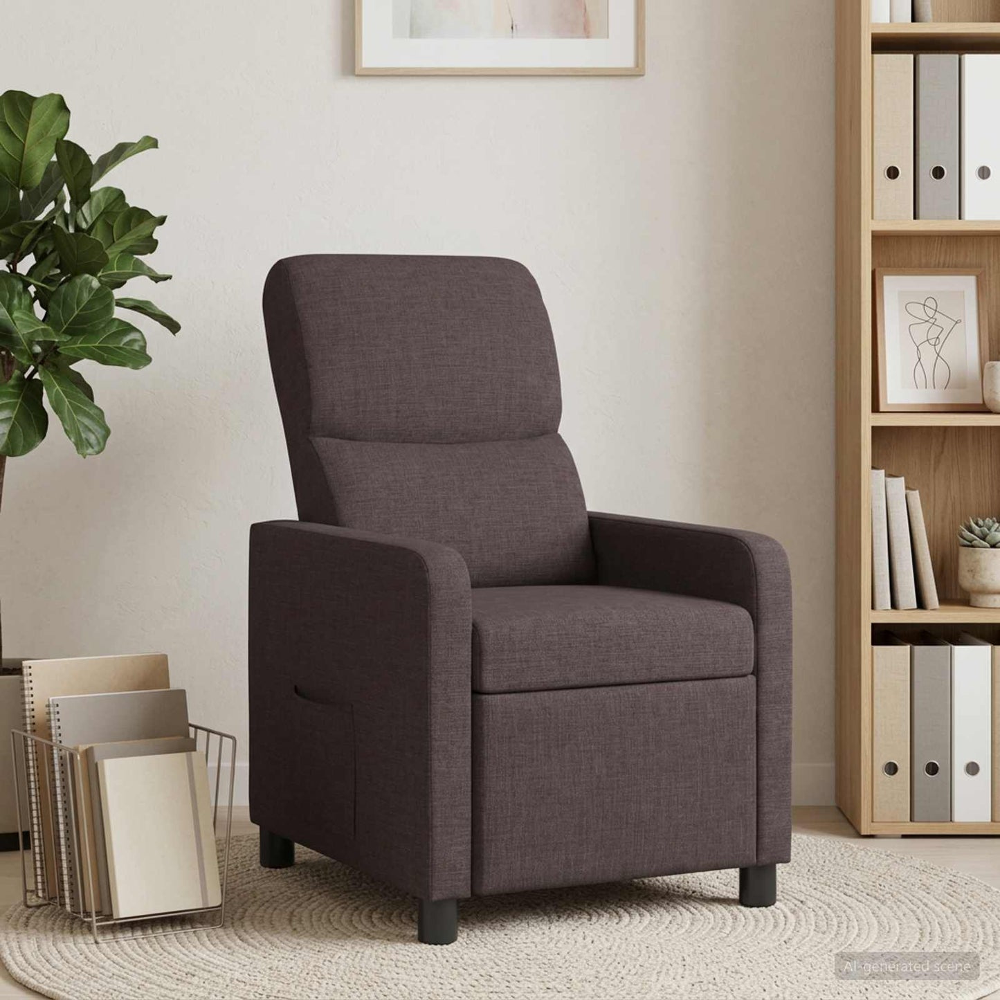 Recliner Mørk Brun Stof