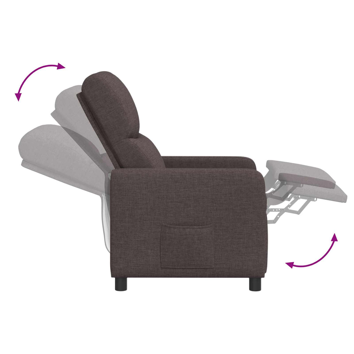 Recliner Mørk Brun Stof