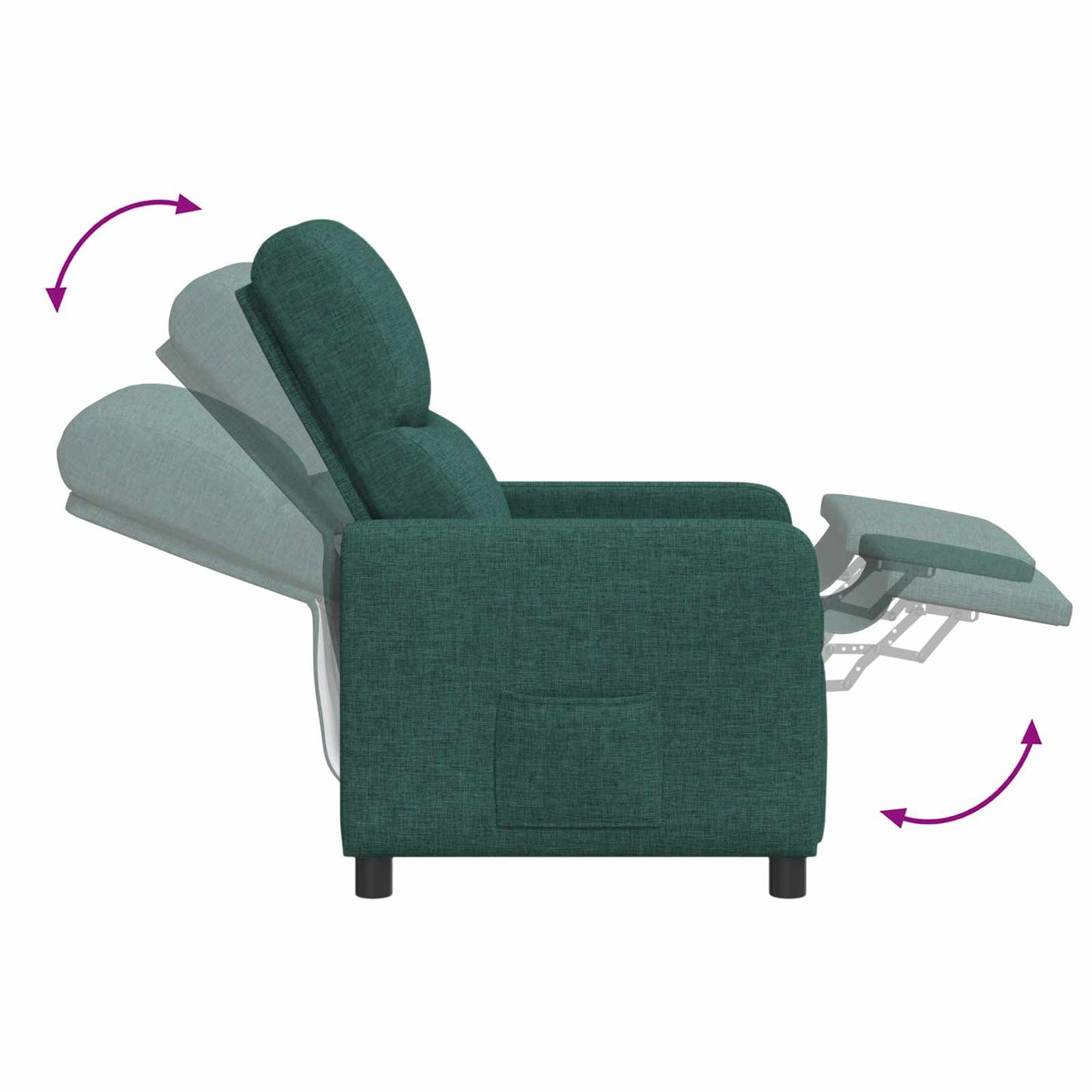 Recliner Mørkegrøn Stof