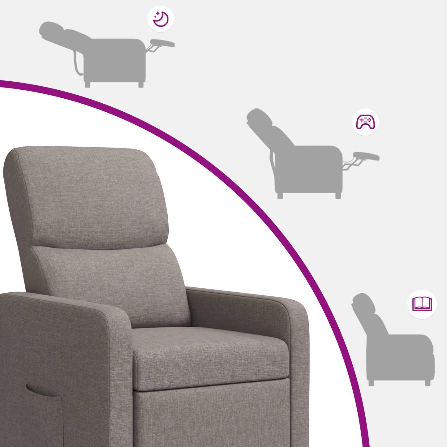 Recliner Gråbrun