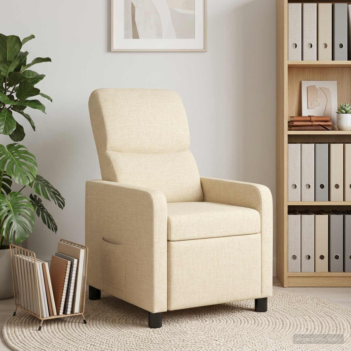 Recliner Cremefarvet Stof
