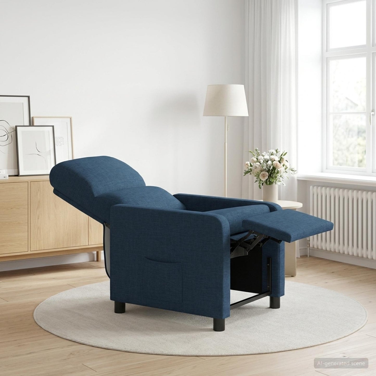 Recliner Blå Stof