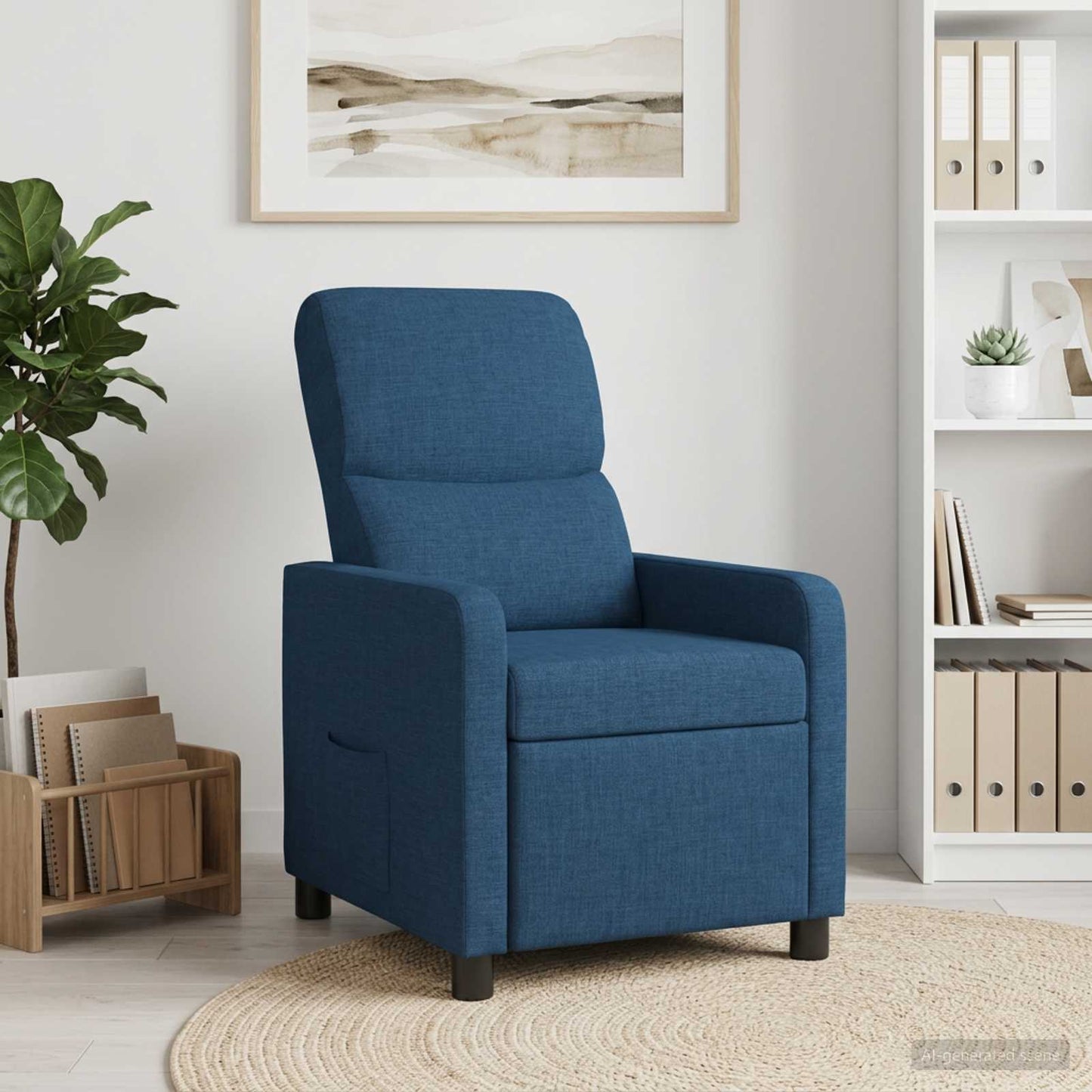 Recliner Blå Stof