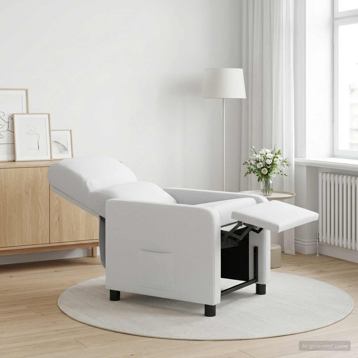 Recliner Hvid Stof