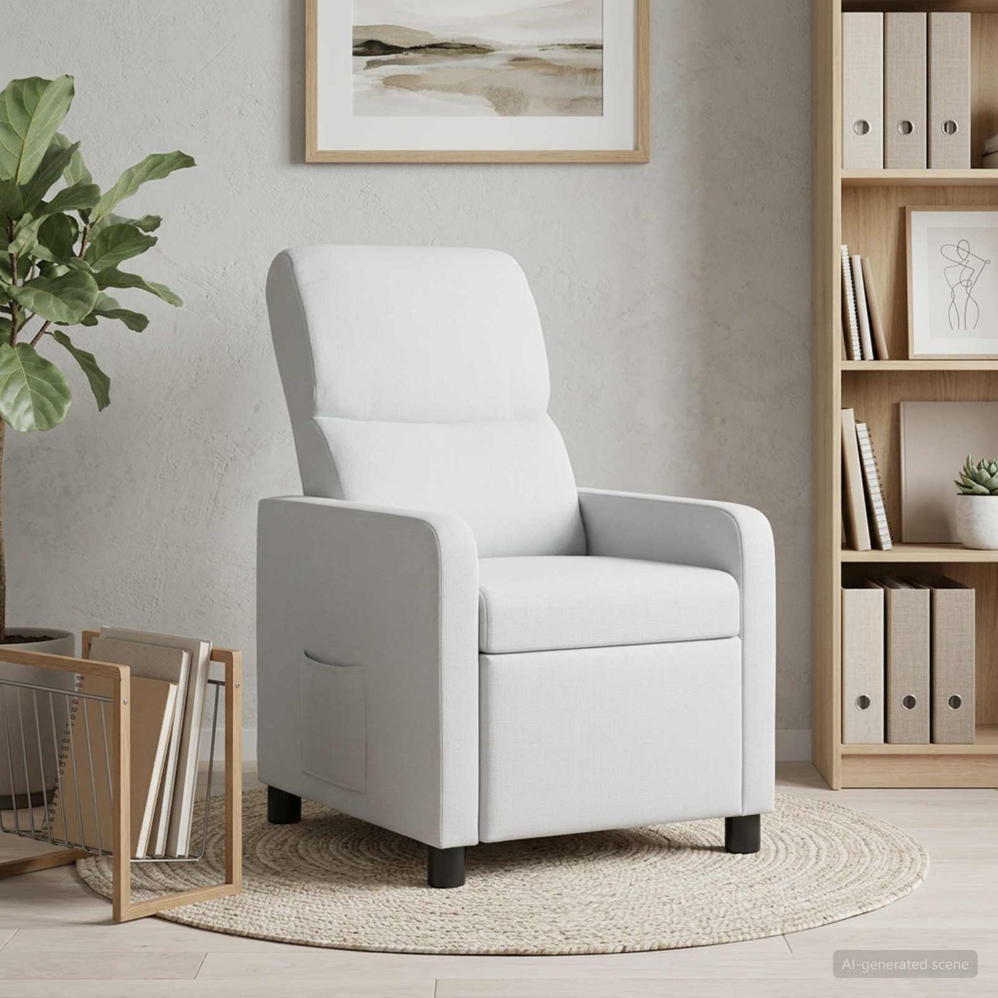 Recliner Hvid Stof