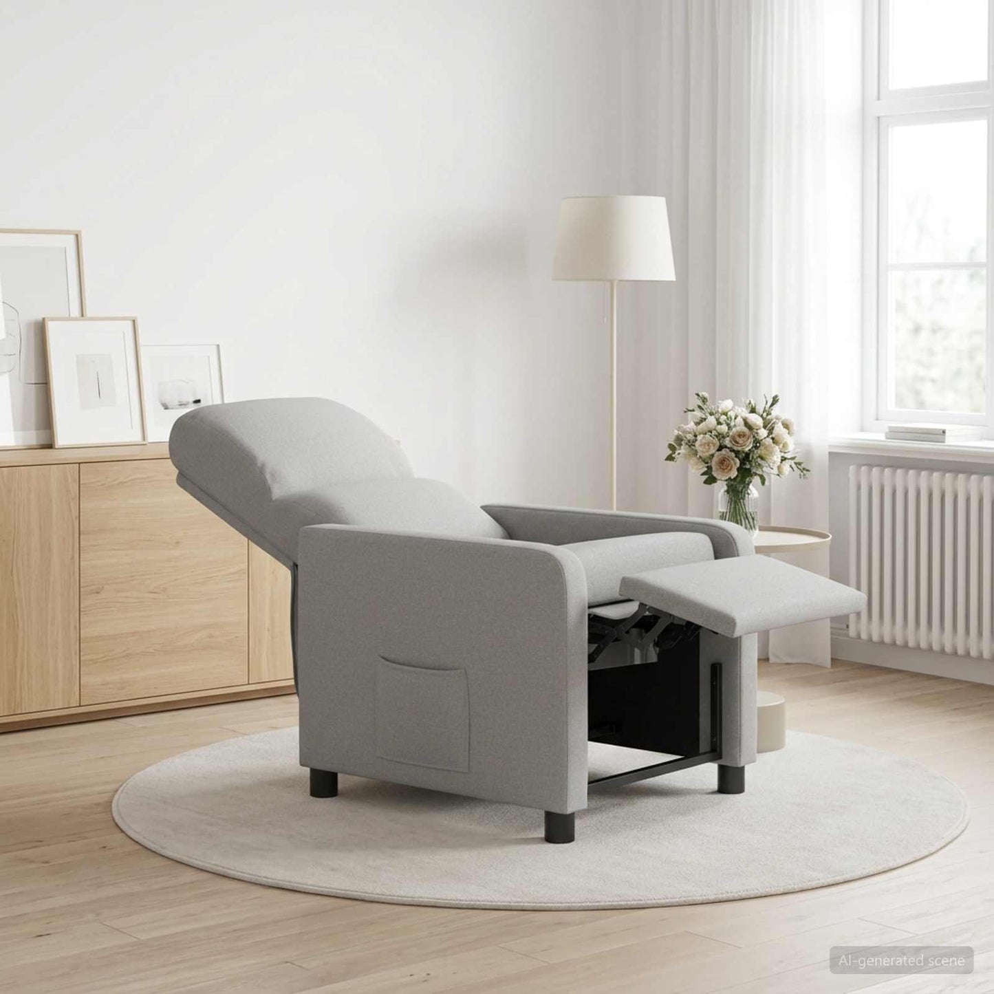 Recliner Skygrå Stof