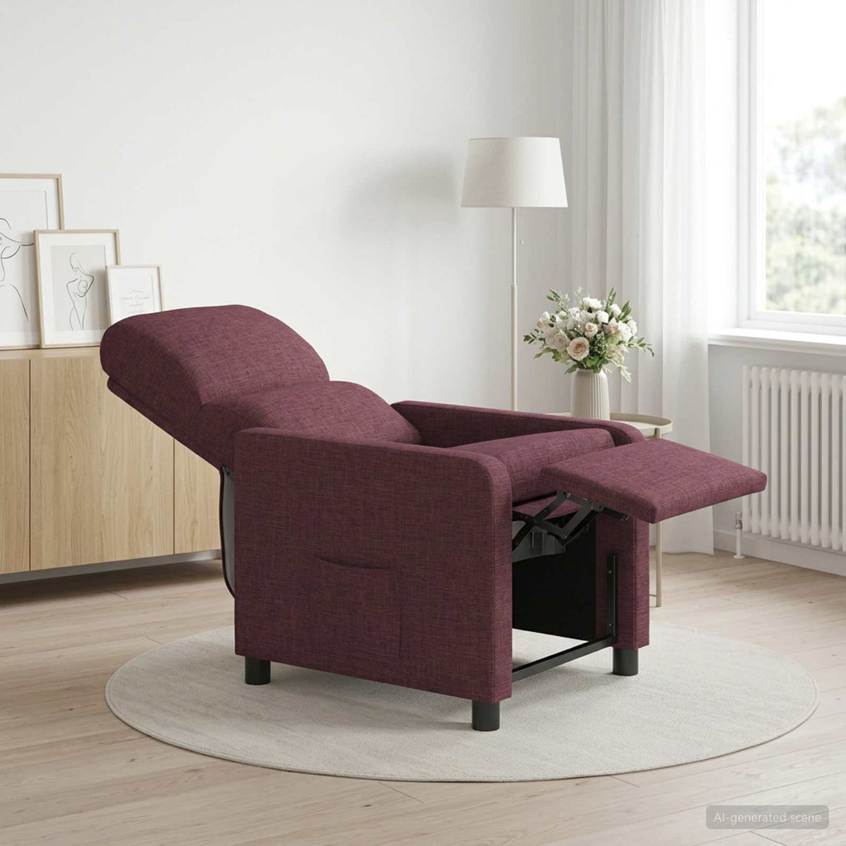 Recliner Lilla Stof