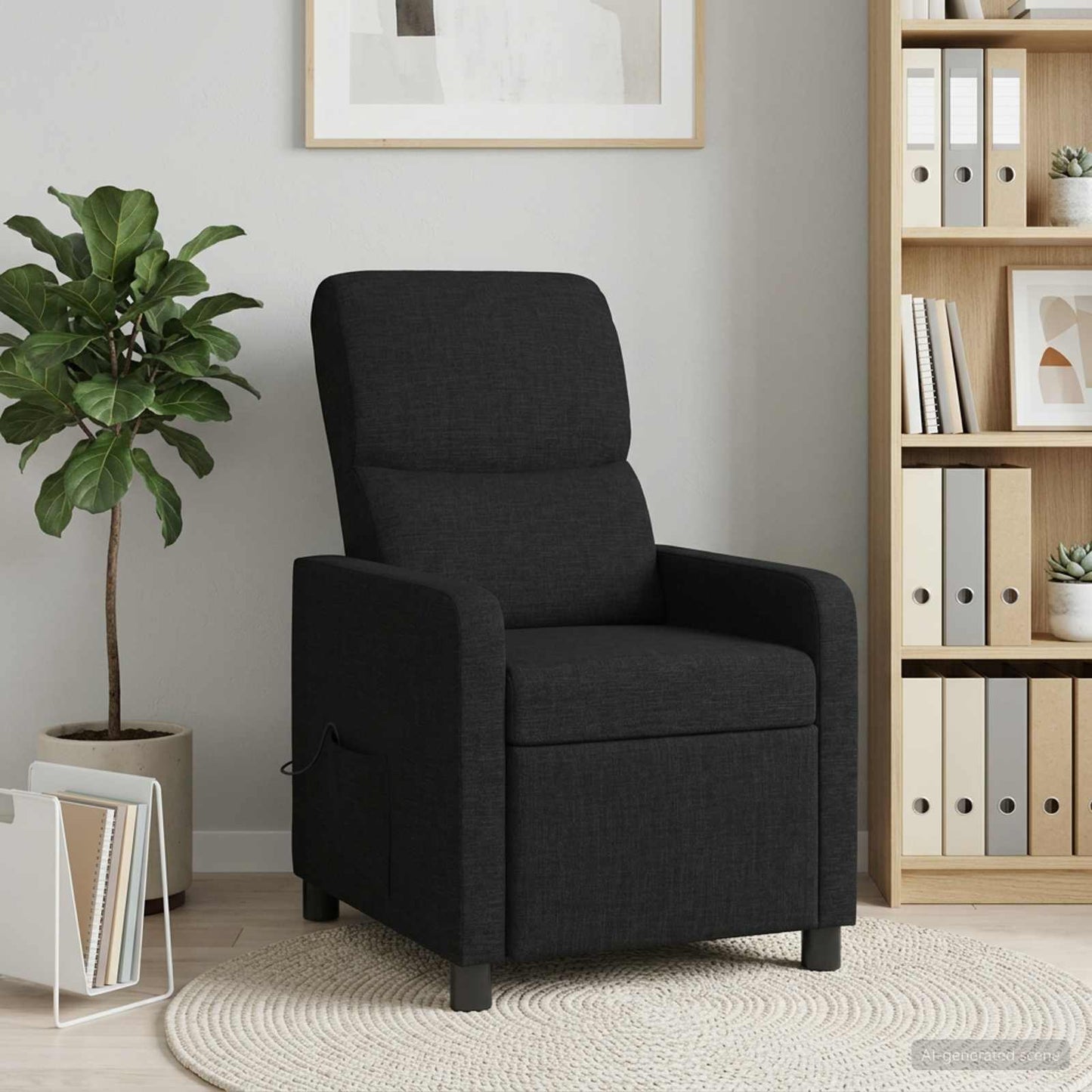Recliner Sort Stof