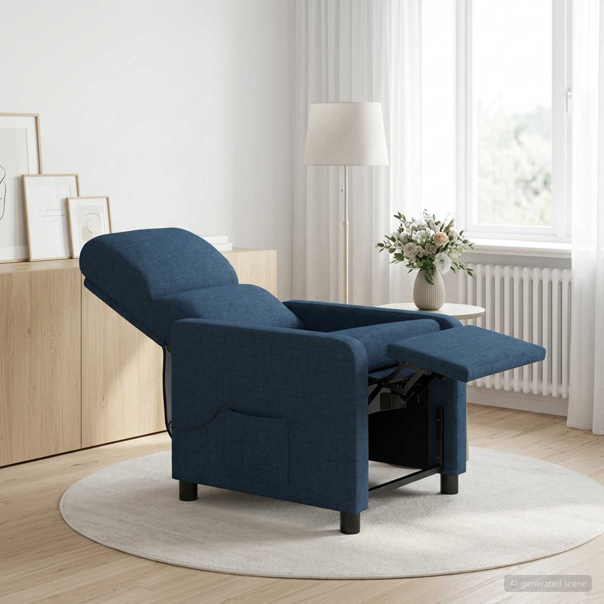 Recliner Blå Stof