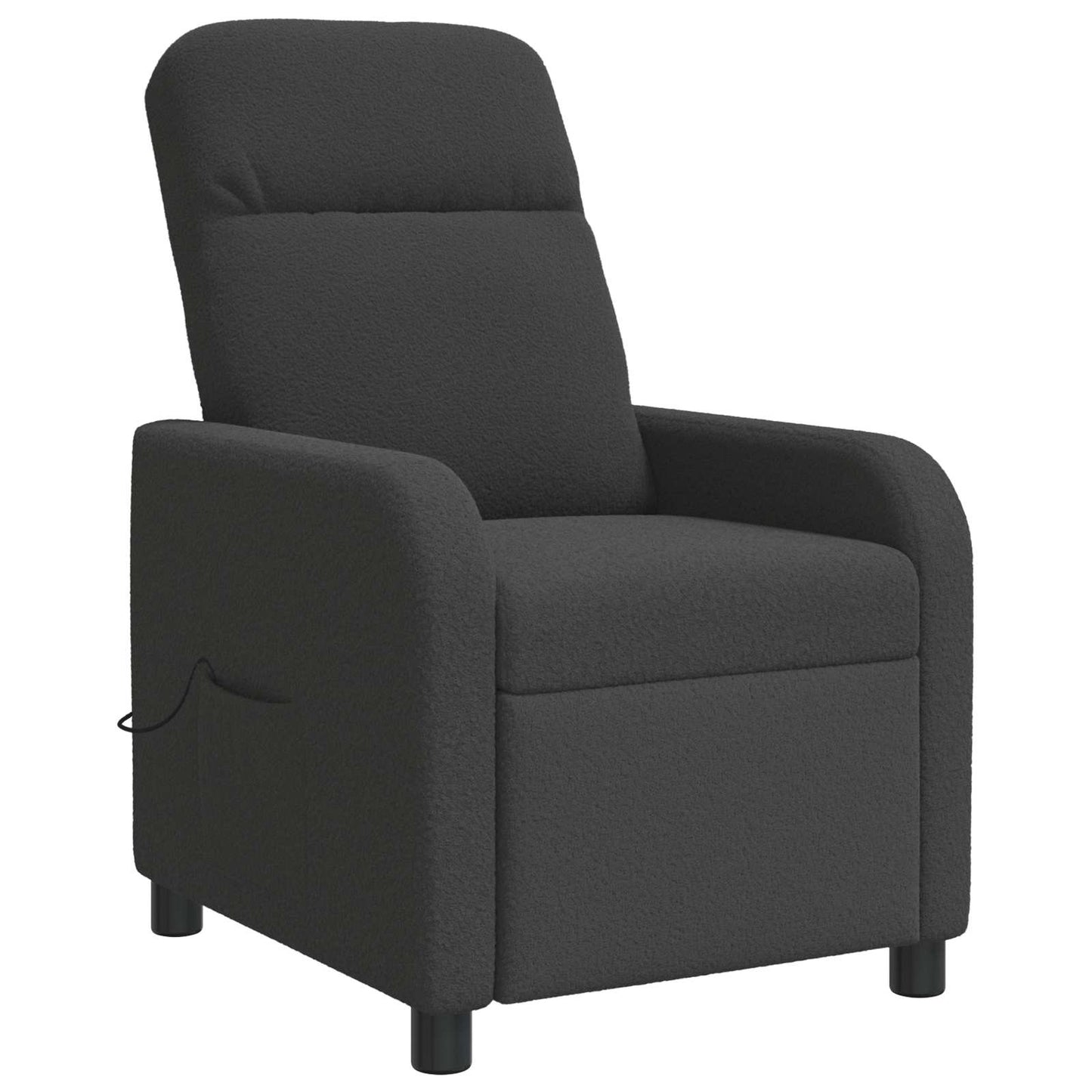 Massage Lænestol Mørkegrå Bouclé