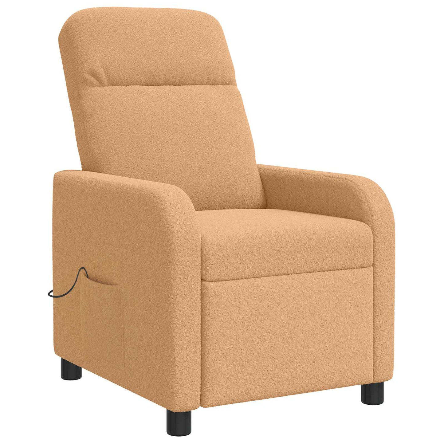 Massage Lænestol Beige Bouclé