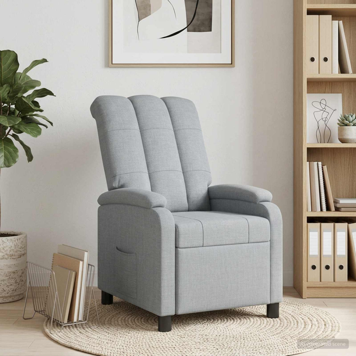 Recliner Lysegrå Stof
