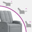 Recliner Lysegrå Stof