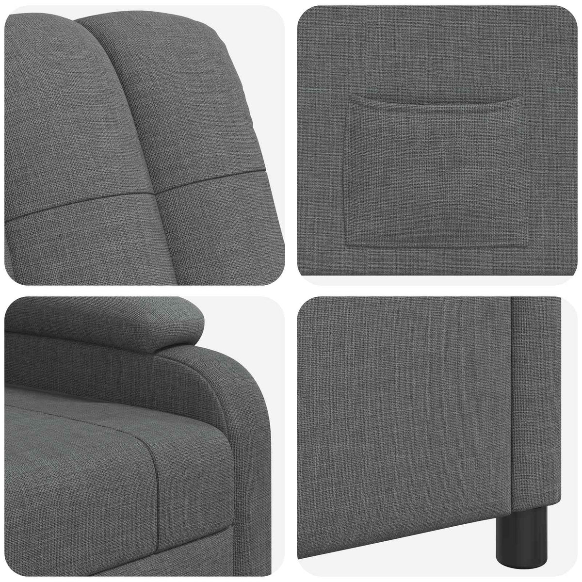 Recliner Mørkegrå Stof