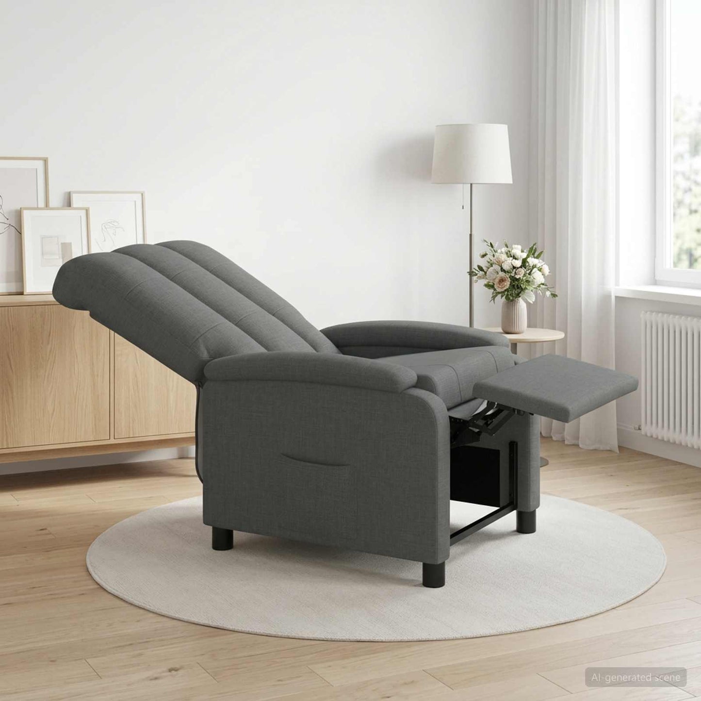 Recliner Mørkegrå Stof