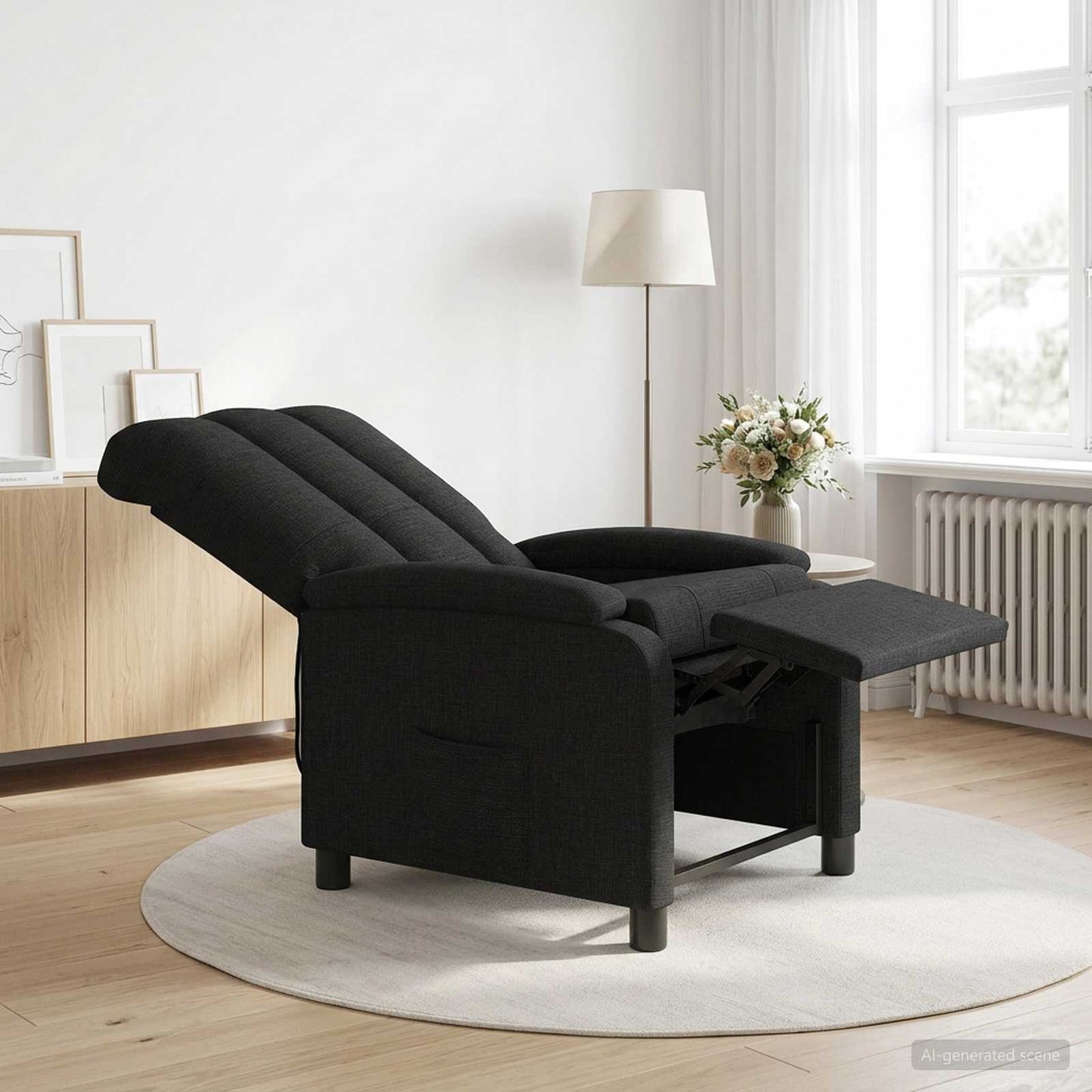 Recliner Sort Stof