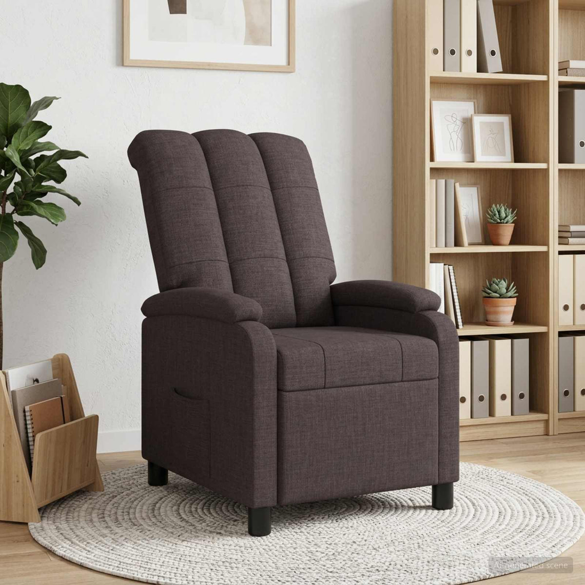 Recliner Mørk Brun Stof