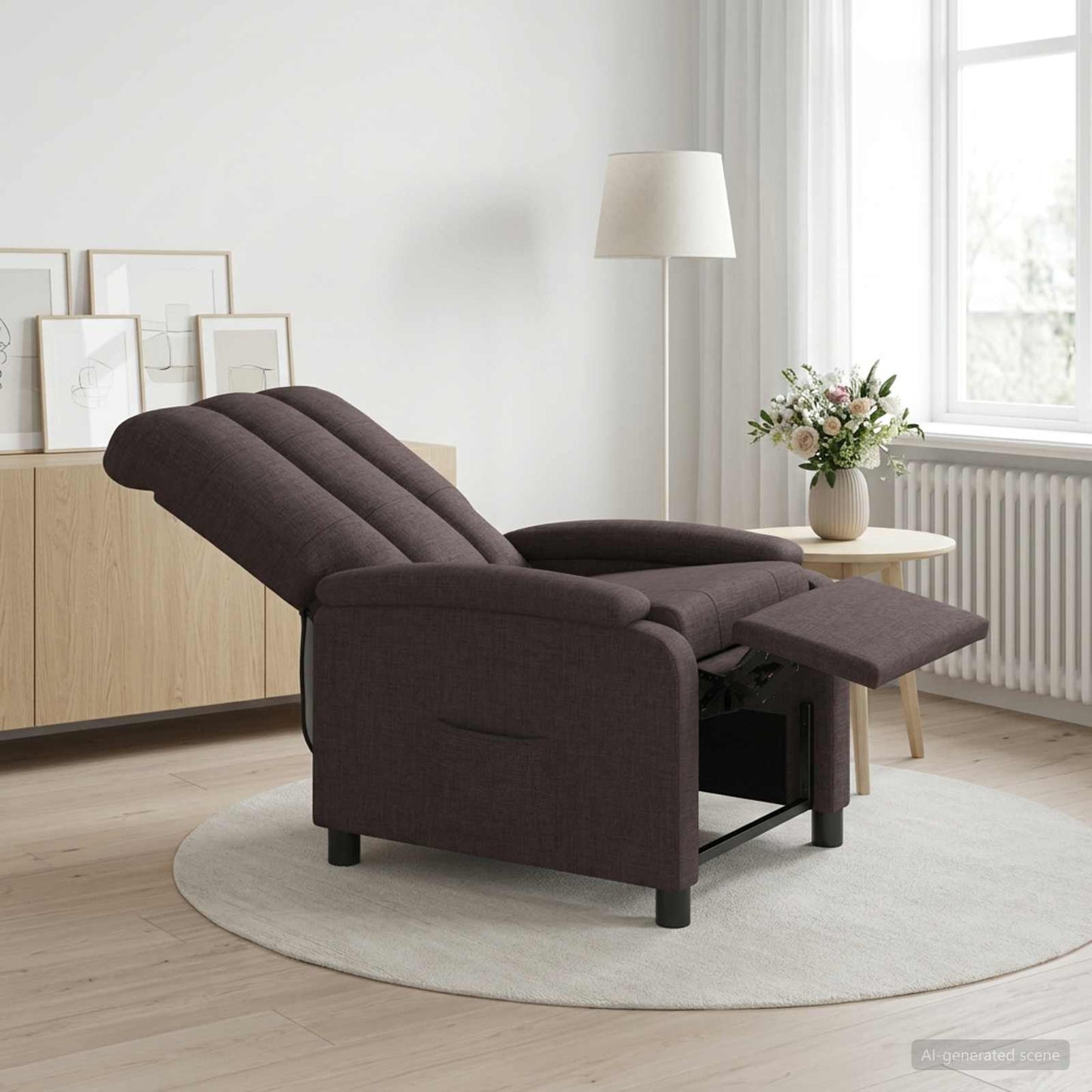 Recliner Mørk Brun Stof