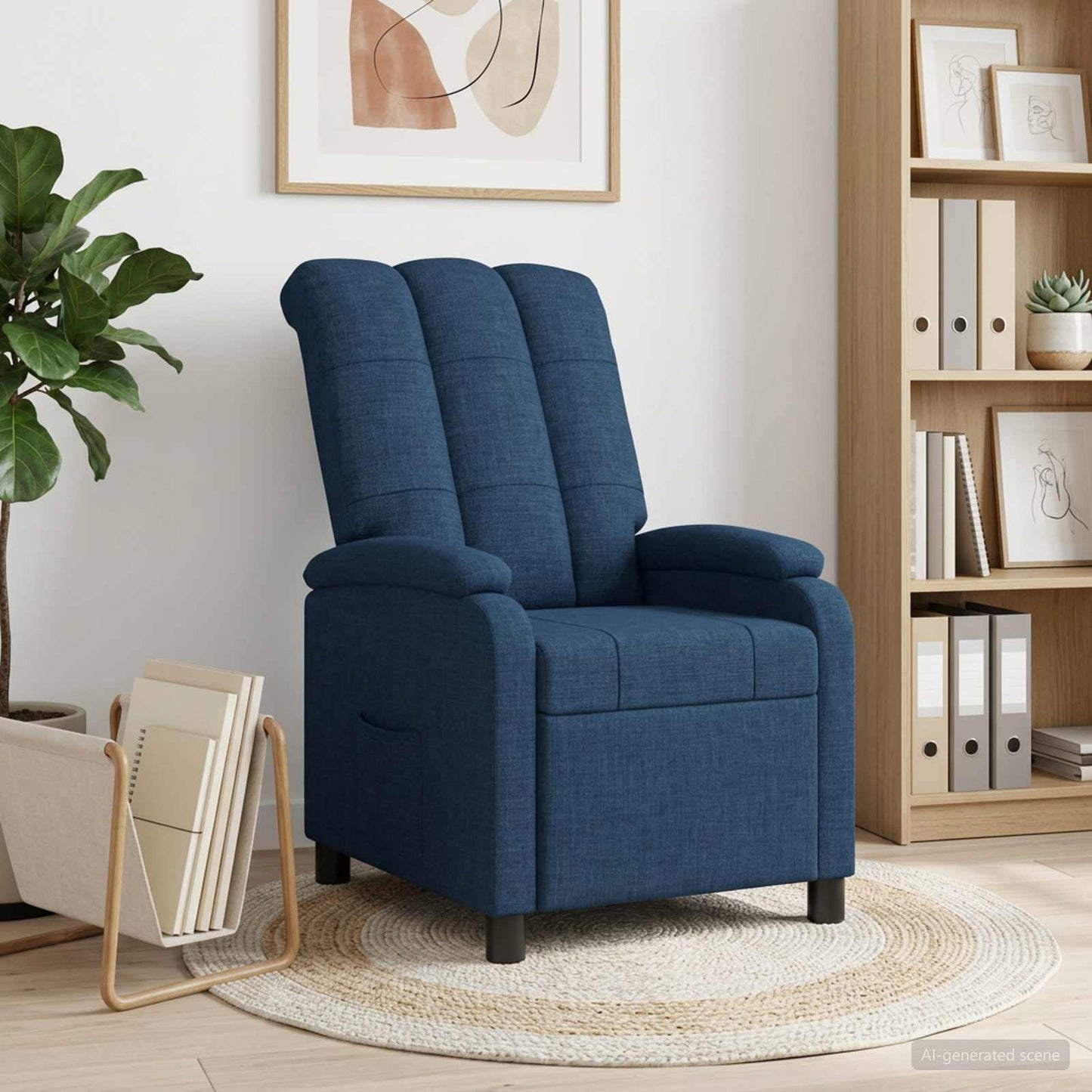 Recliner Blå Stof