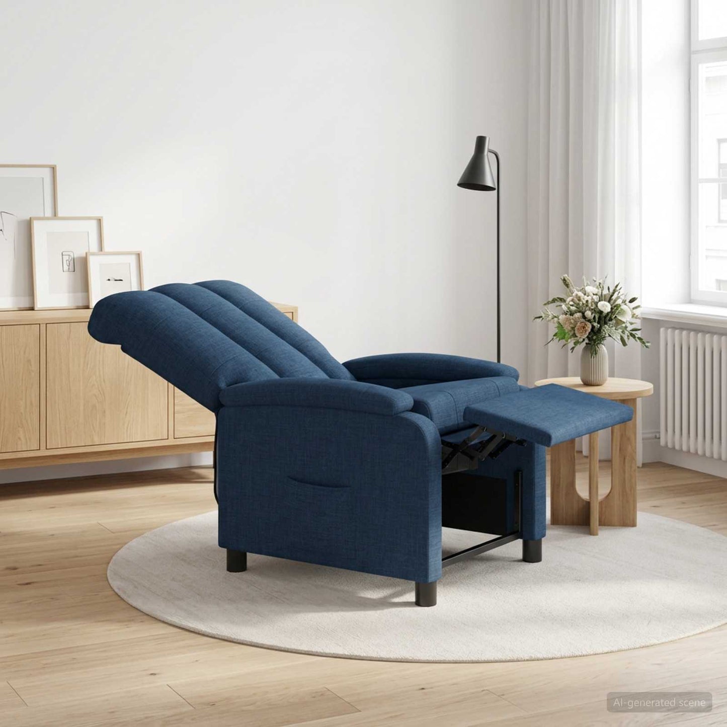 Recliner Blå Stof