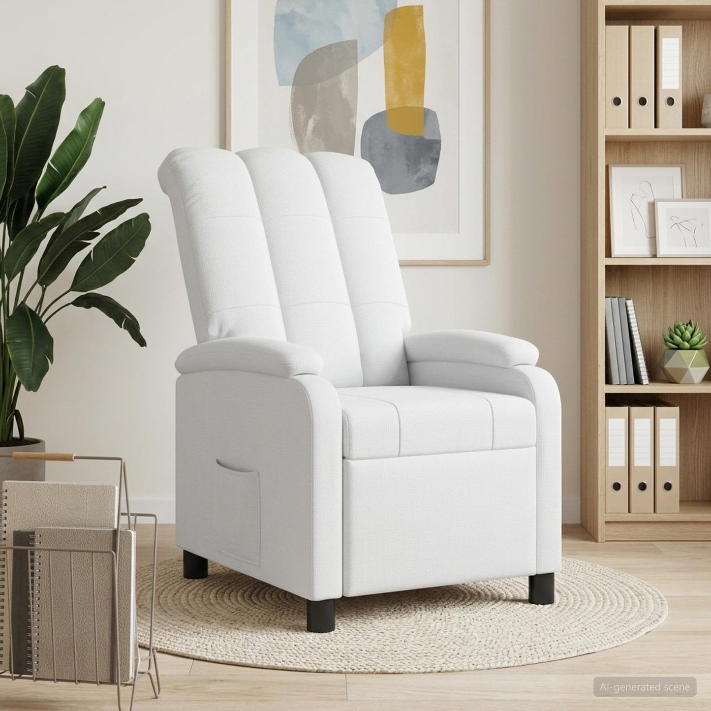 Recliner Hvid Stof