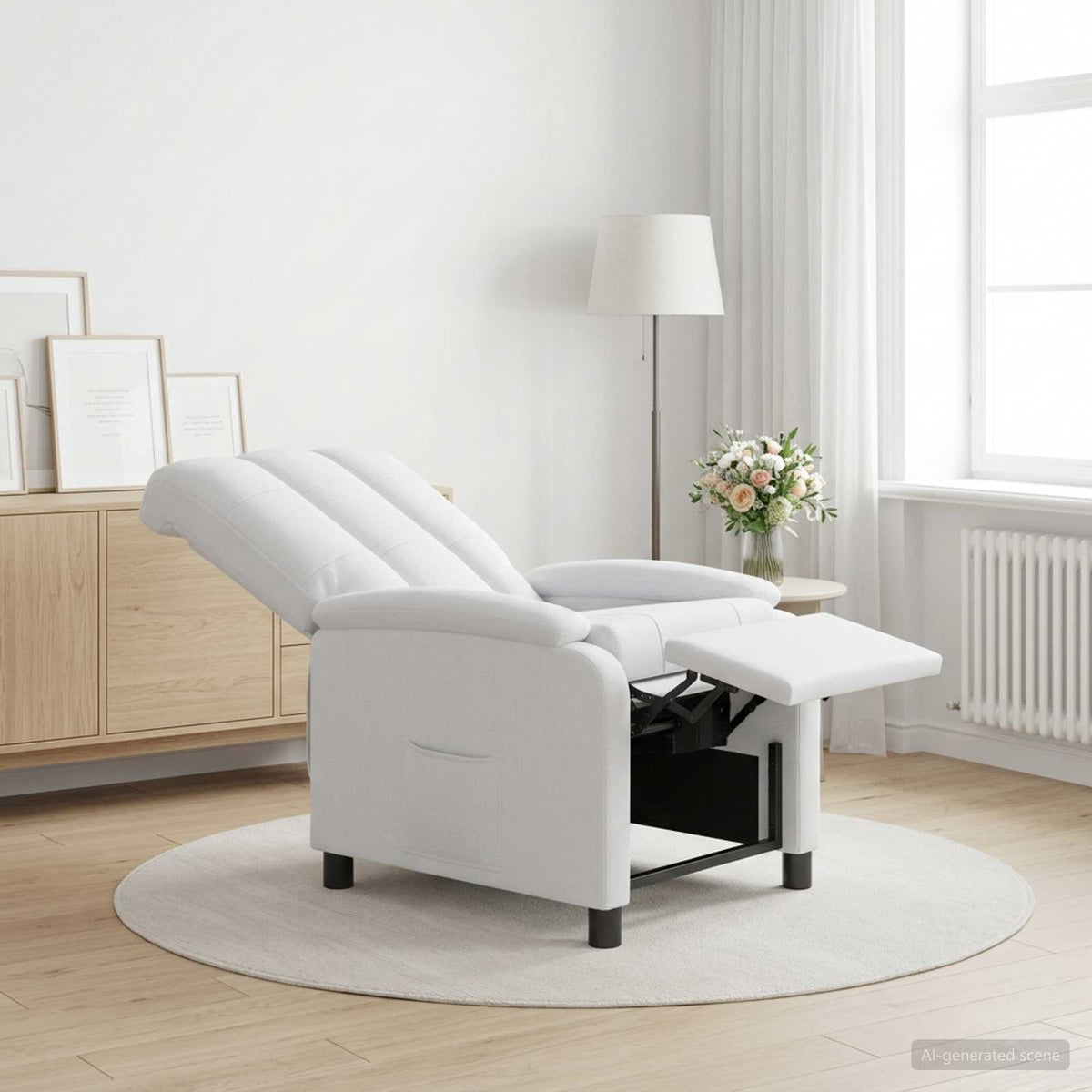 Recliner Hvid Stof