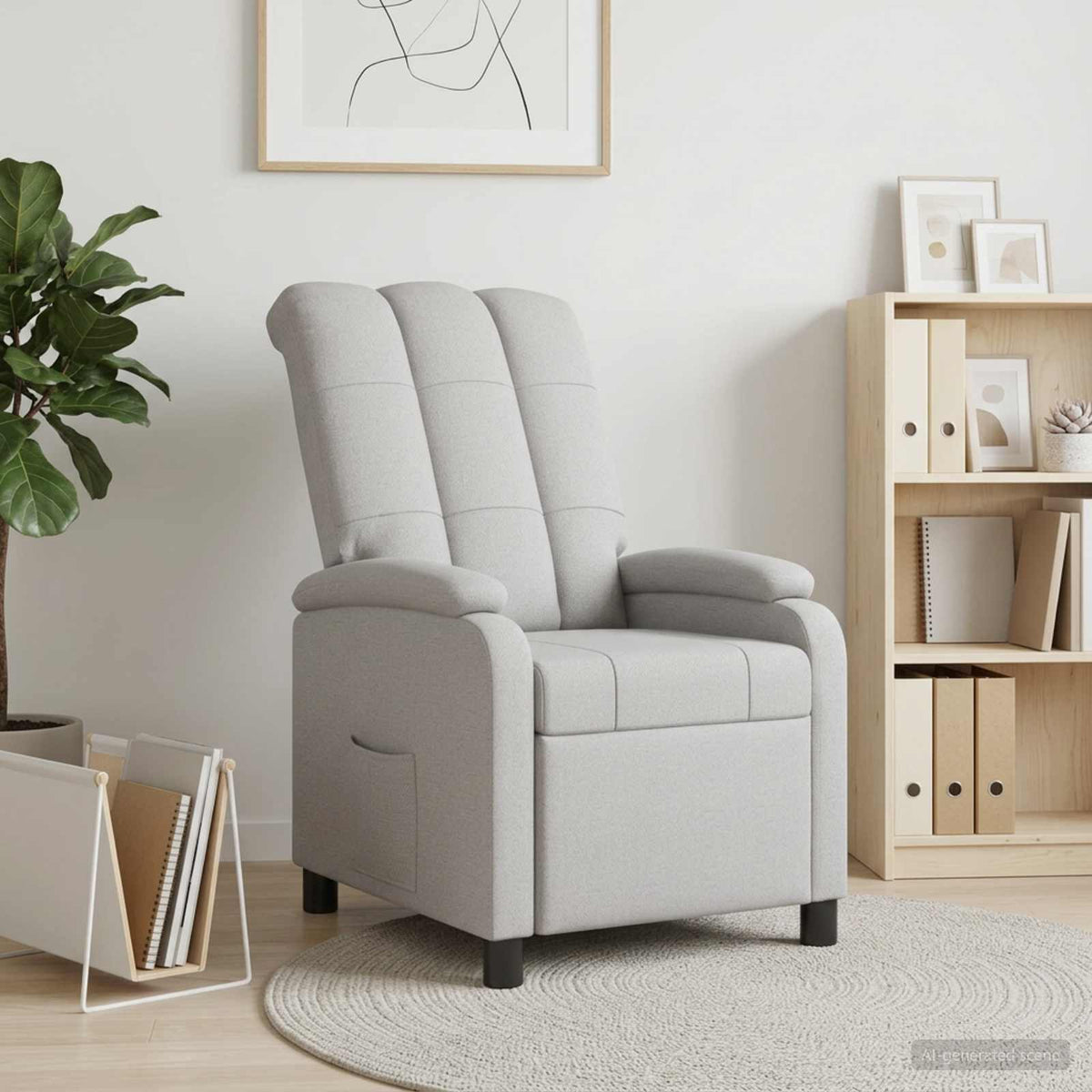Recliner Skygrå Stof