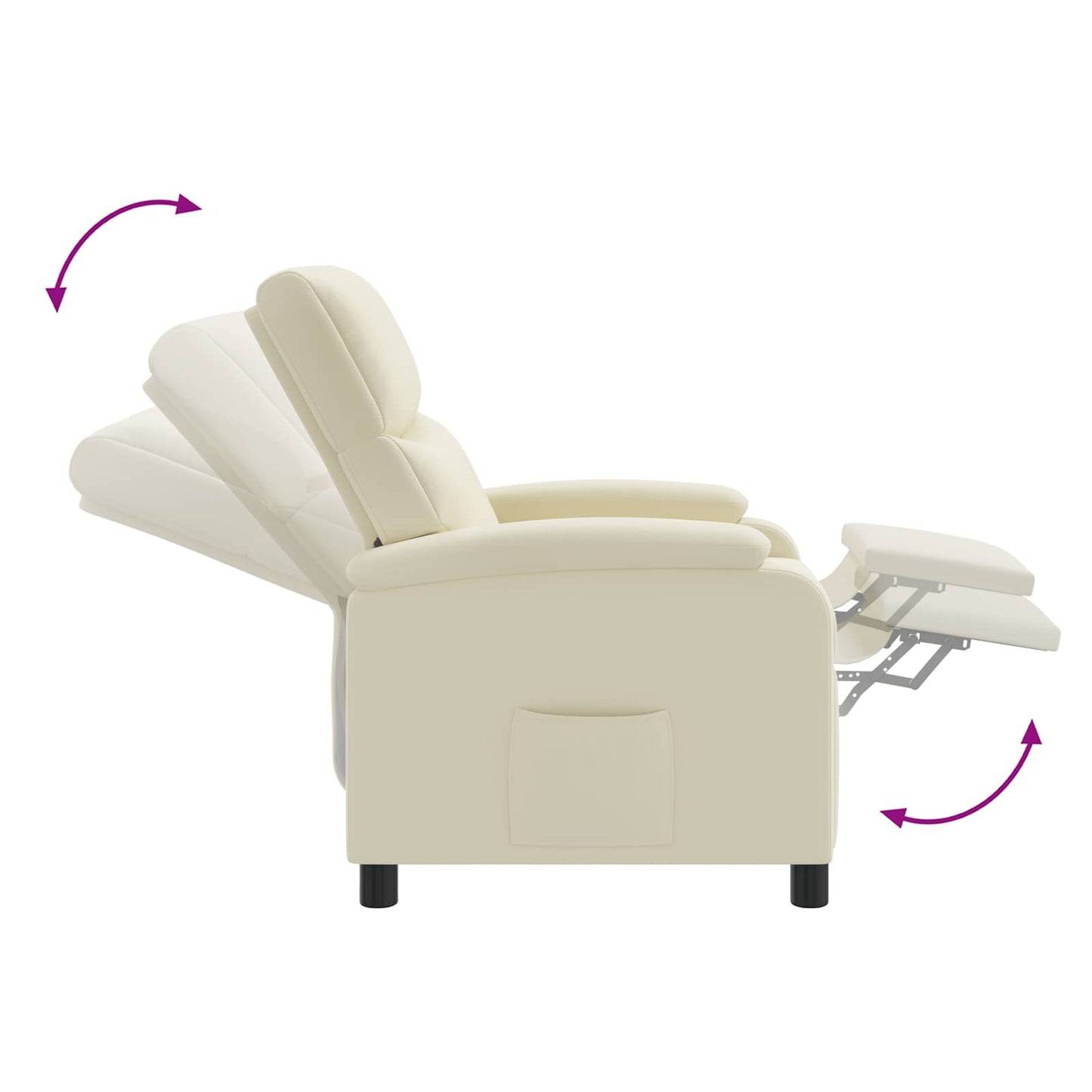 Recliner Cremefarvet Kunstlæder