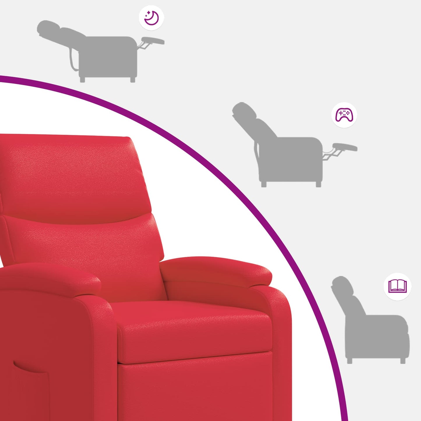 Recliner Rød Kunstlæder