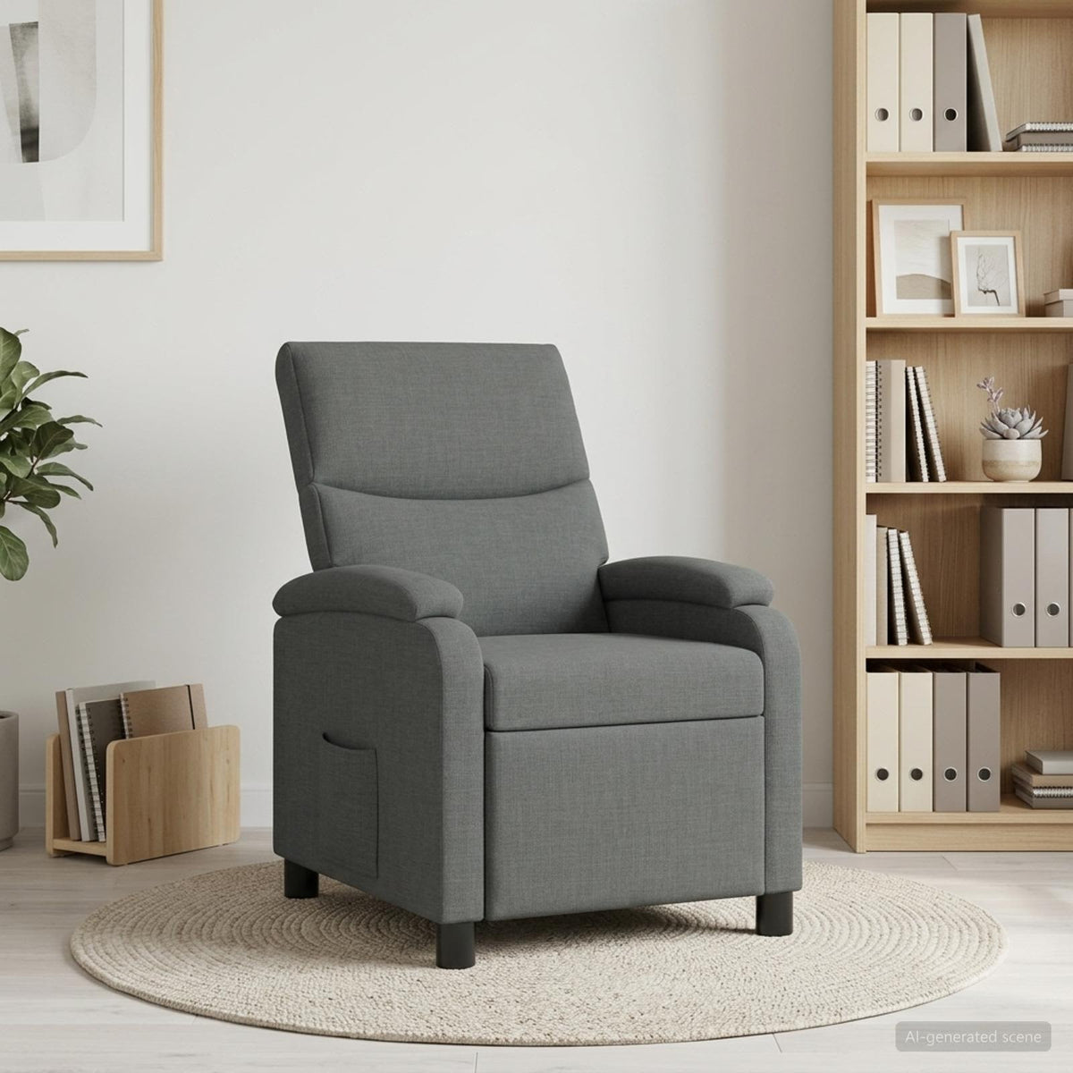 Recliner Mørkegrå Stof