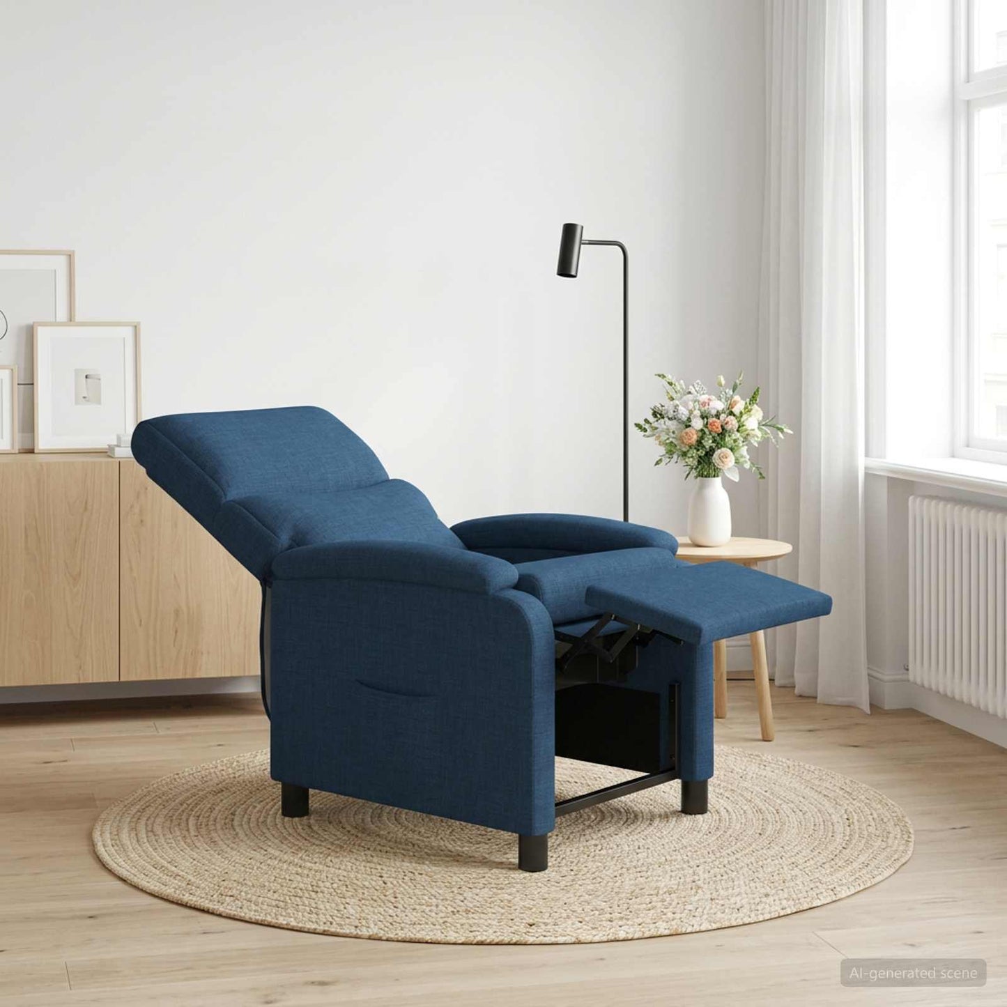 Recliner Blå Stof