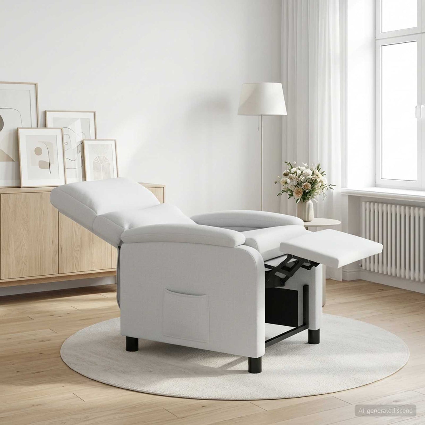 Recliner Hvid Stof