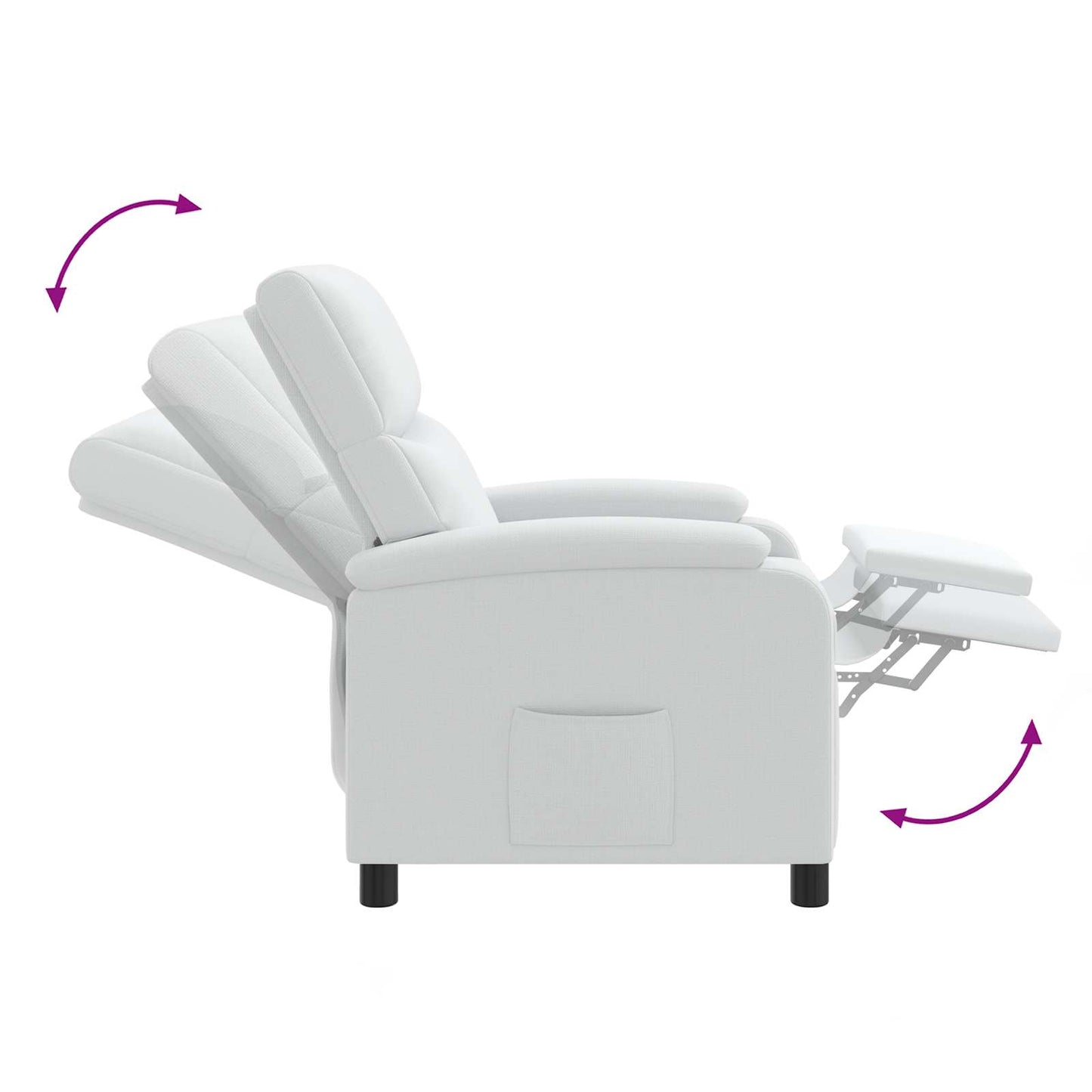 Recliner Hvid Stof