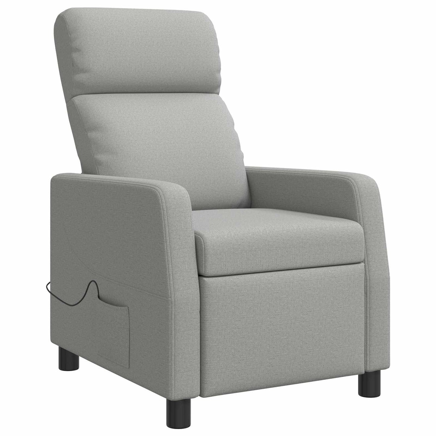 Massage Lænestol Skygrå Stof