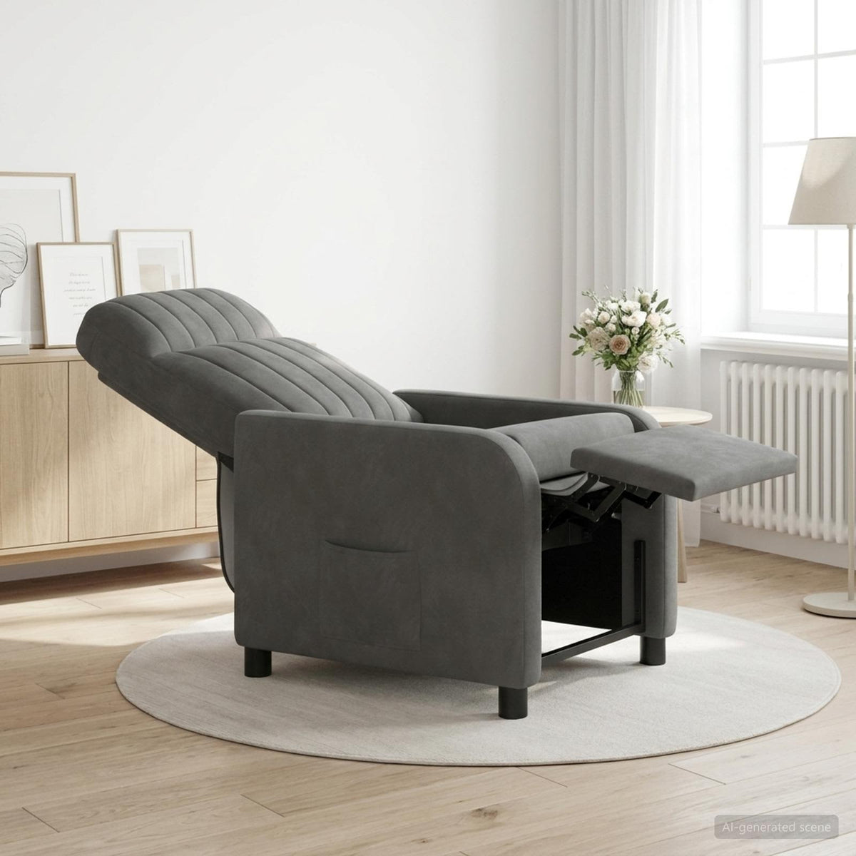 Recliner Mørkegrå Velour (V)
