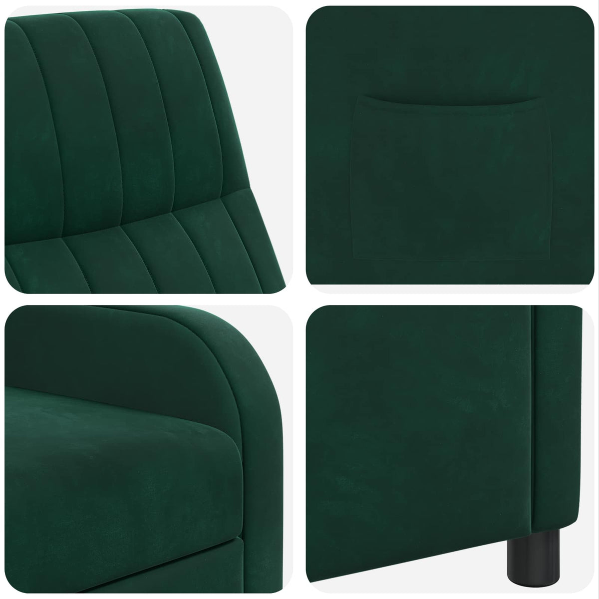 Recliner Mørkegrøn Velour (V)