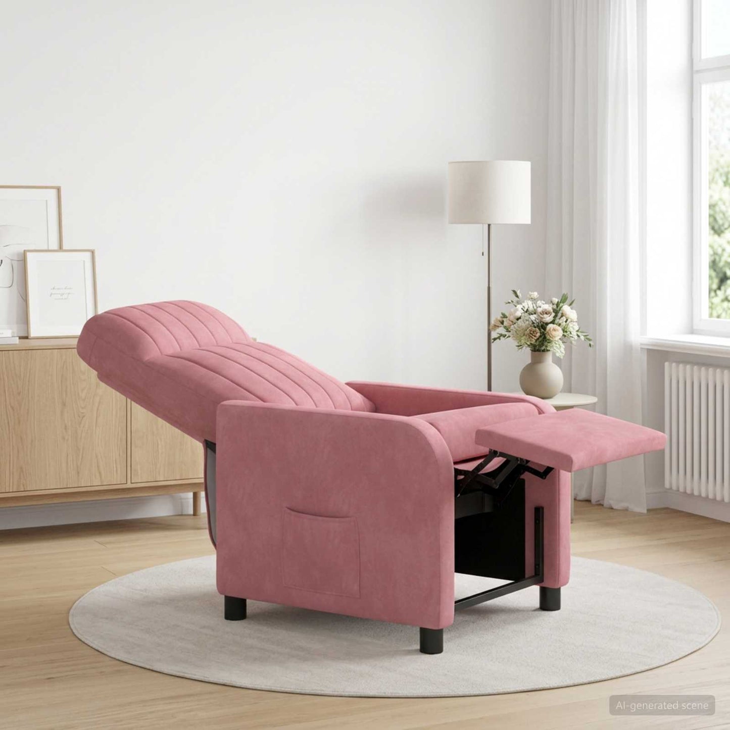 Recliner Lyserød Velour (V)