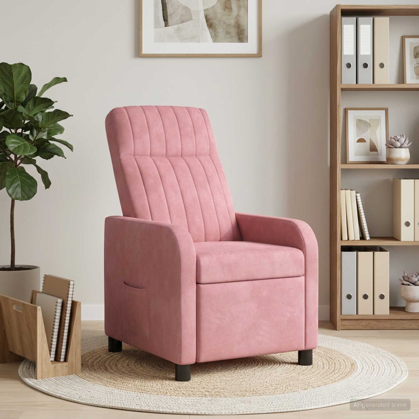 Recliner Lyserød Velour (V)