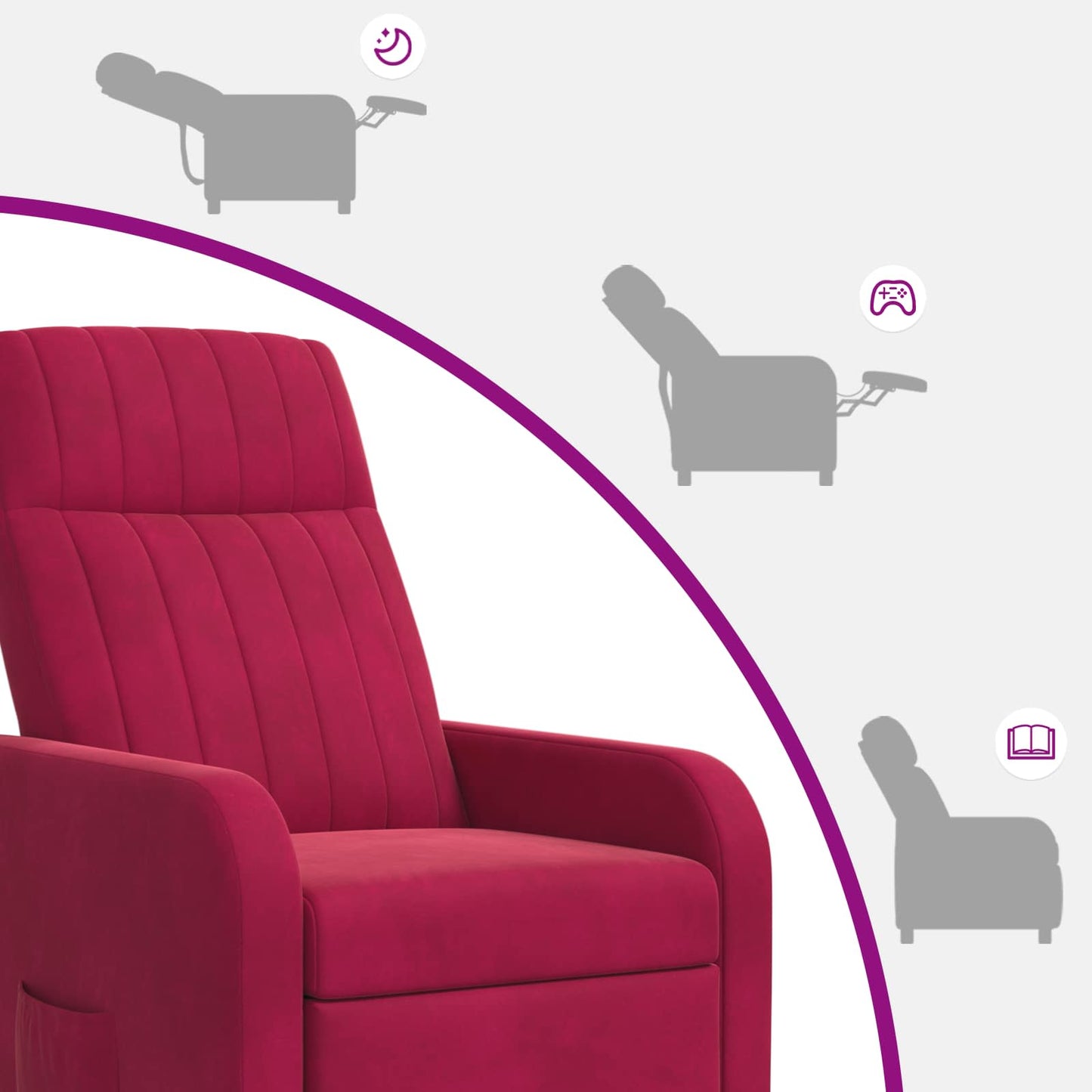 Recliner Vinrød Velour (V)