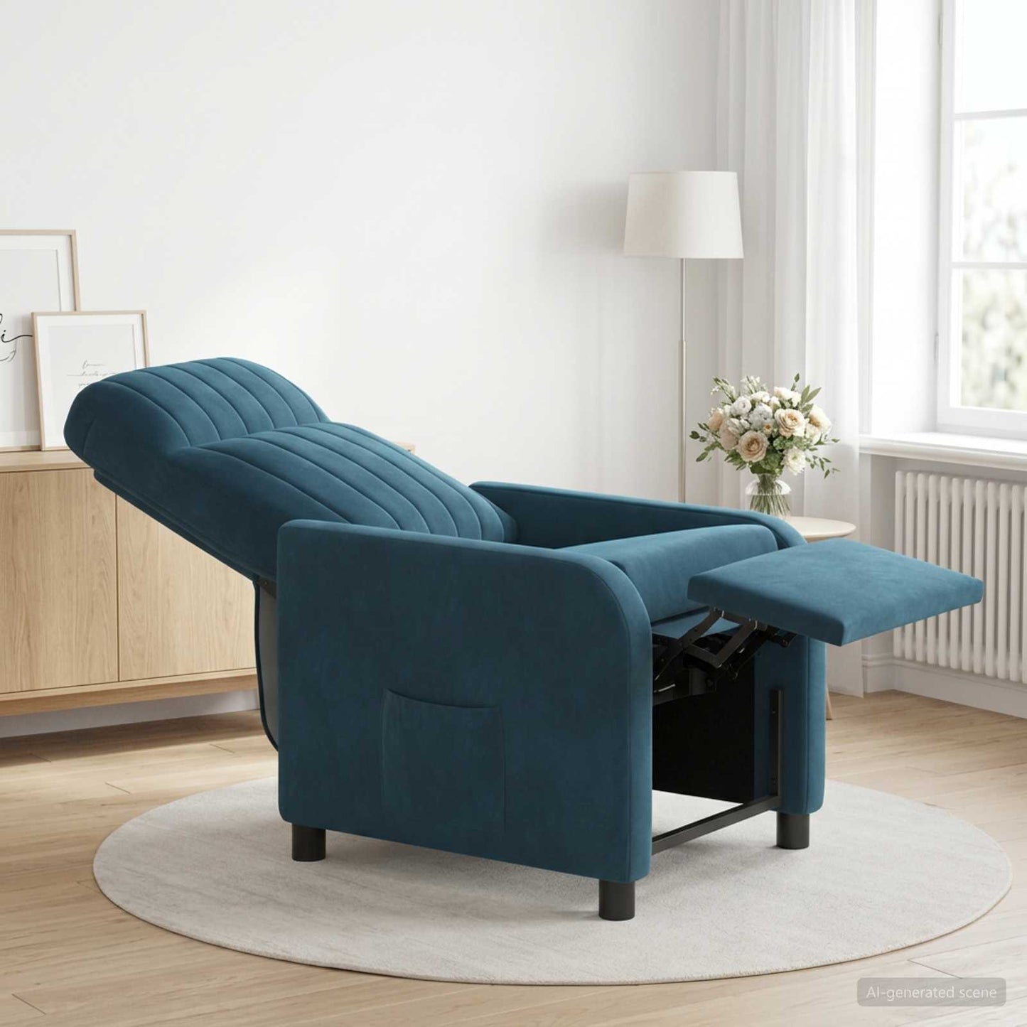 Recliner Blå Velour (V)