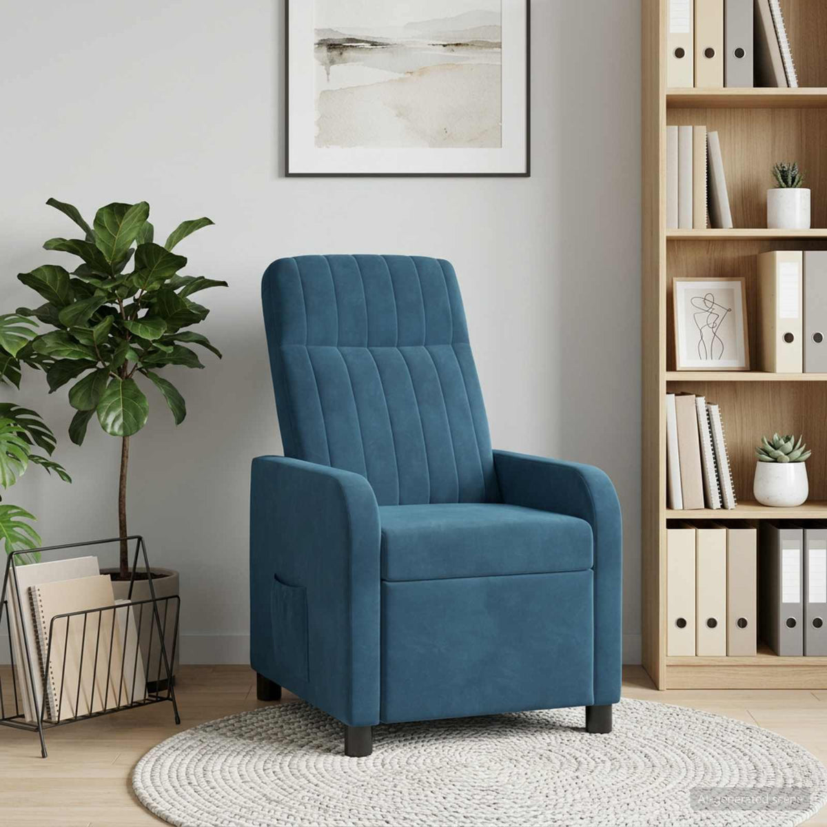 Recliner Blå Velour (V)