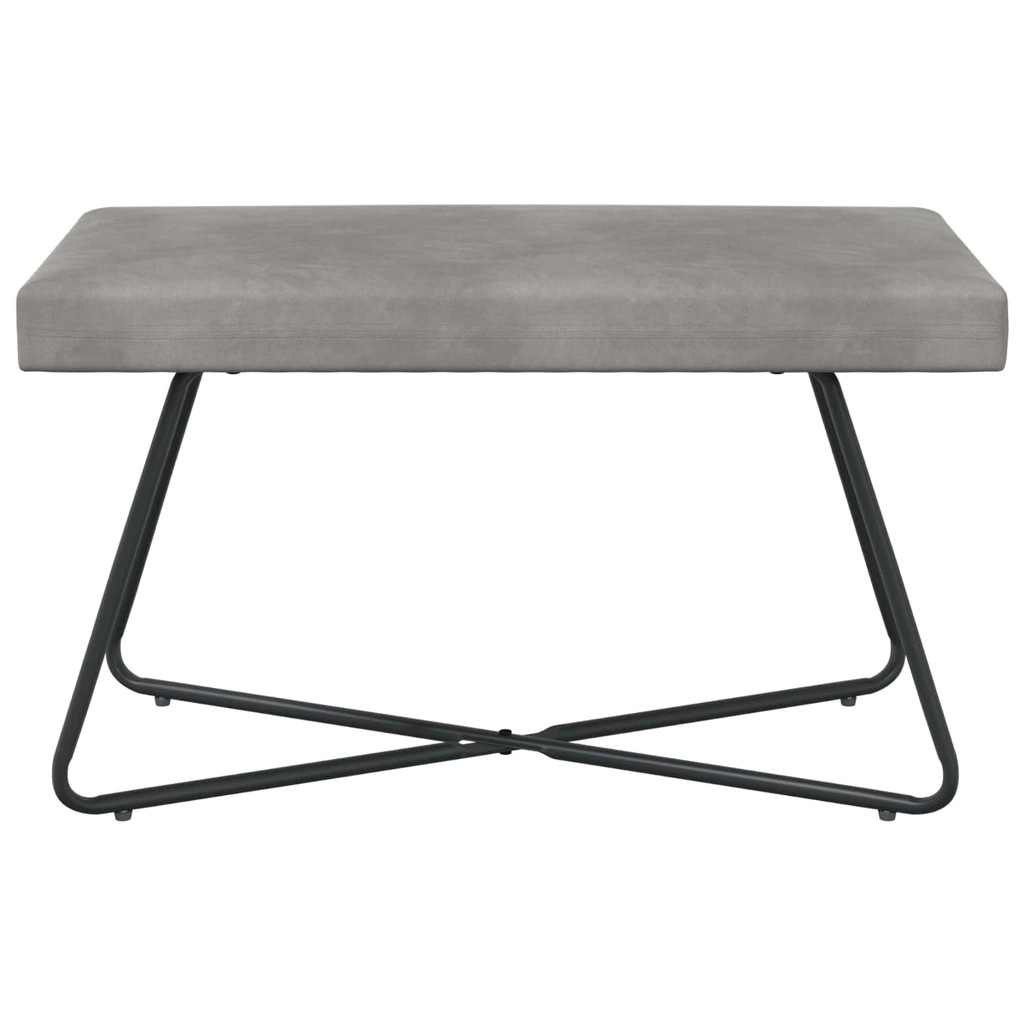 bænk Lysegrå 80 x 40 x 45 cm Fløjl