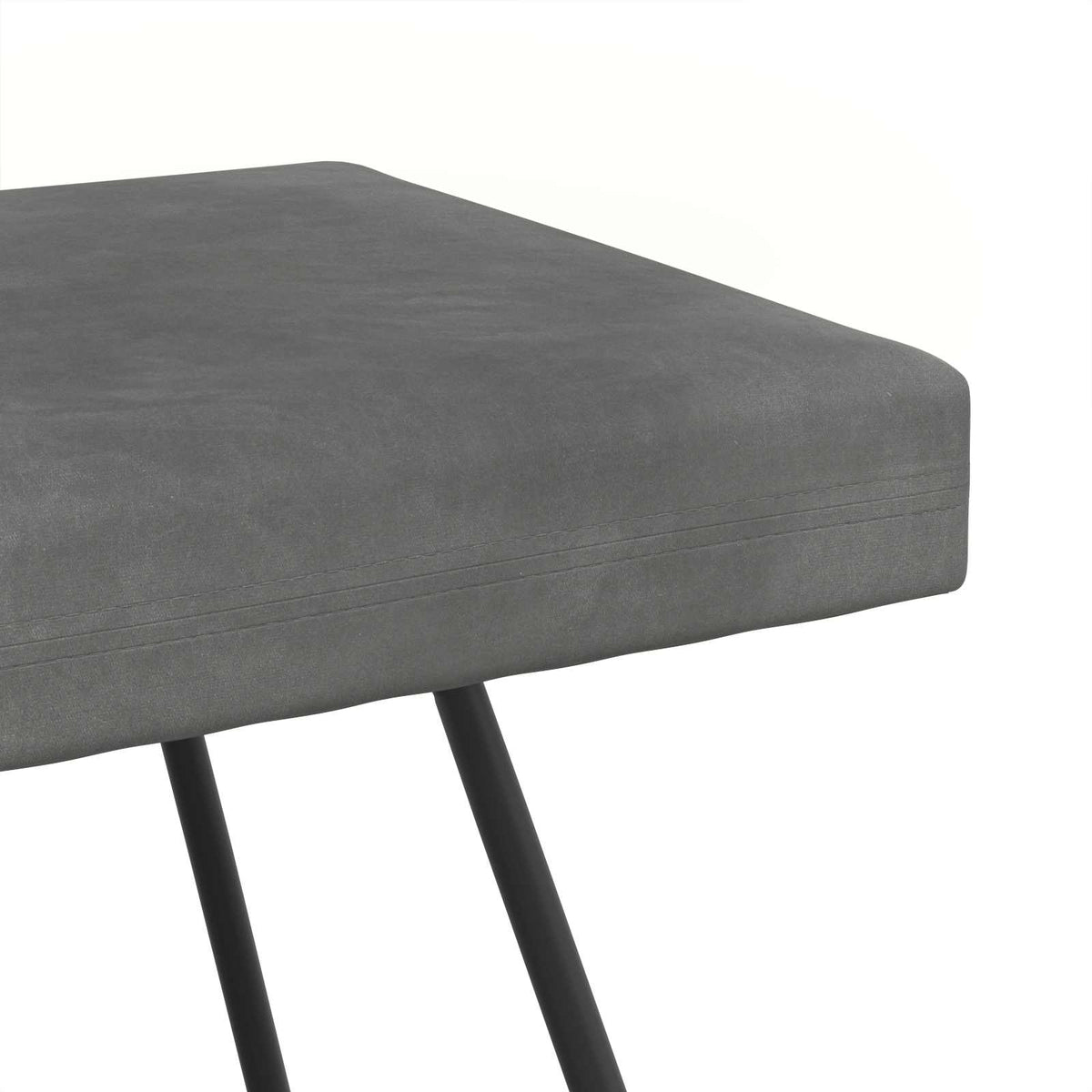 bænk Mørkegrå 80 x 40 x 45 cm Fløjl