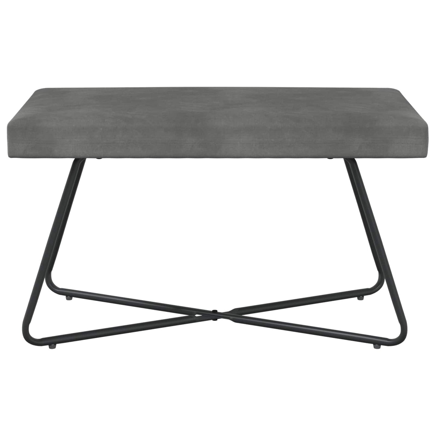 bænk Mørkegrå 80 x 40 x 45 cm Fløjl