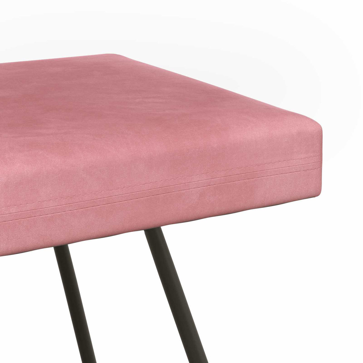 bænk Lyserød 80 x 40 x 45 cm Fløjl